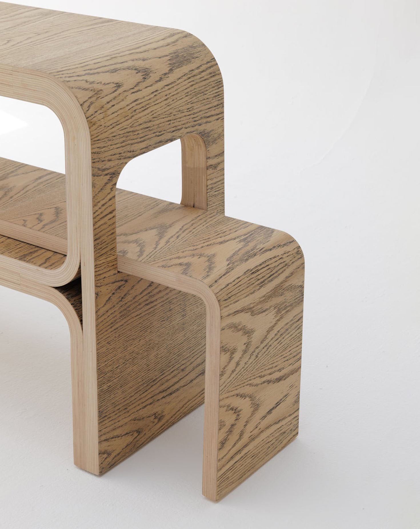 Shelly Oak Wood Console