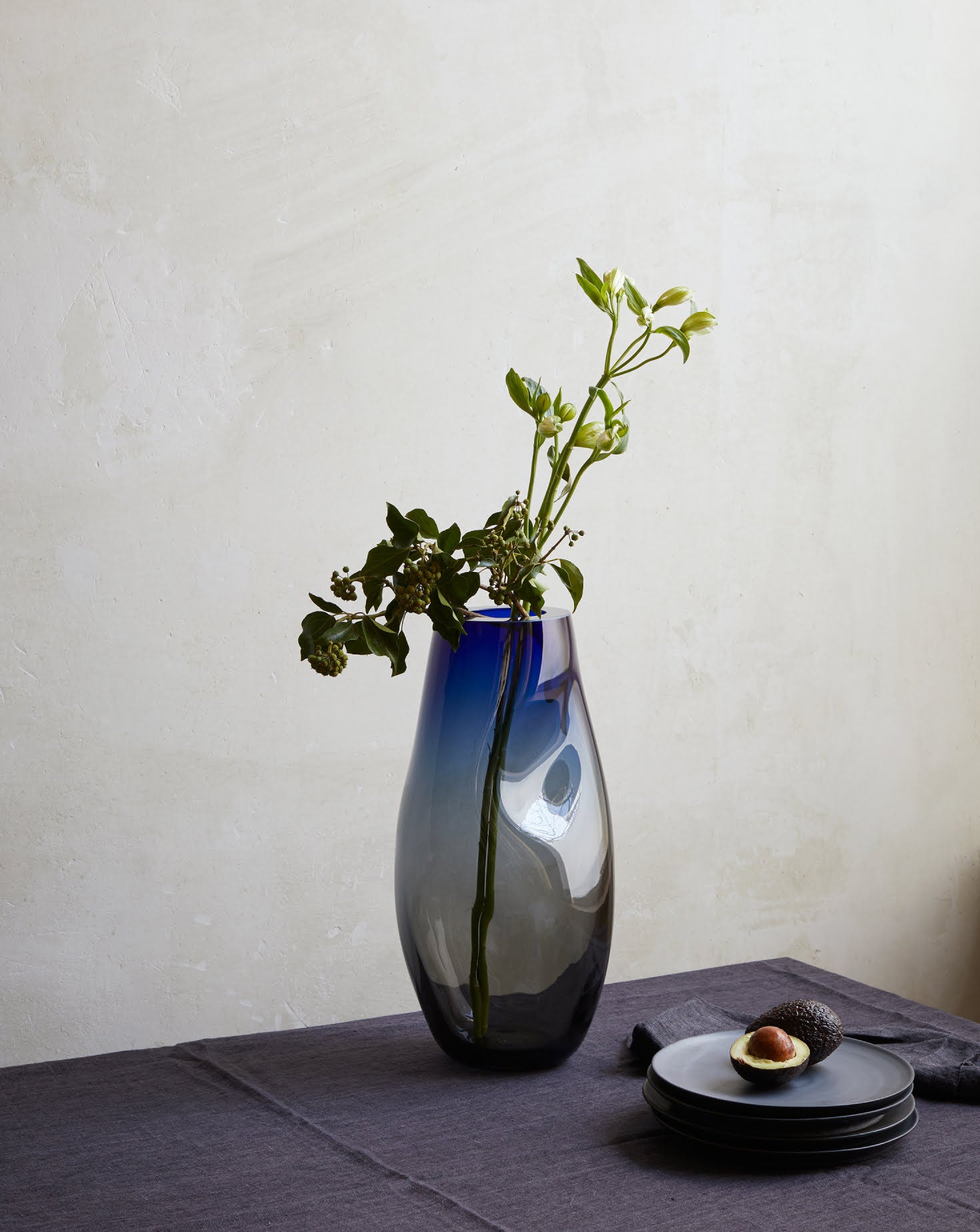 Supernova IV Steel Blue Vase
