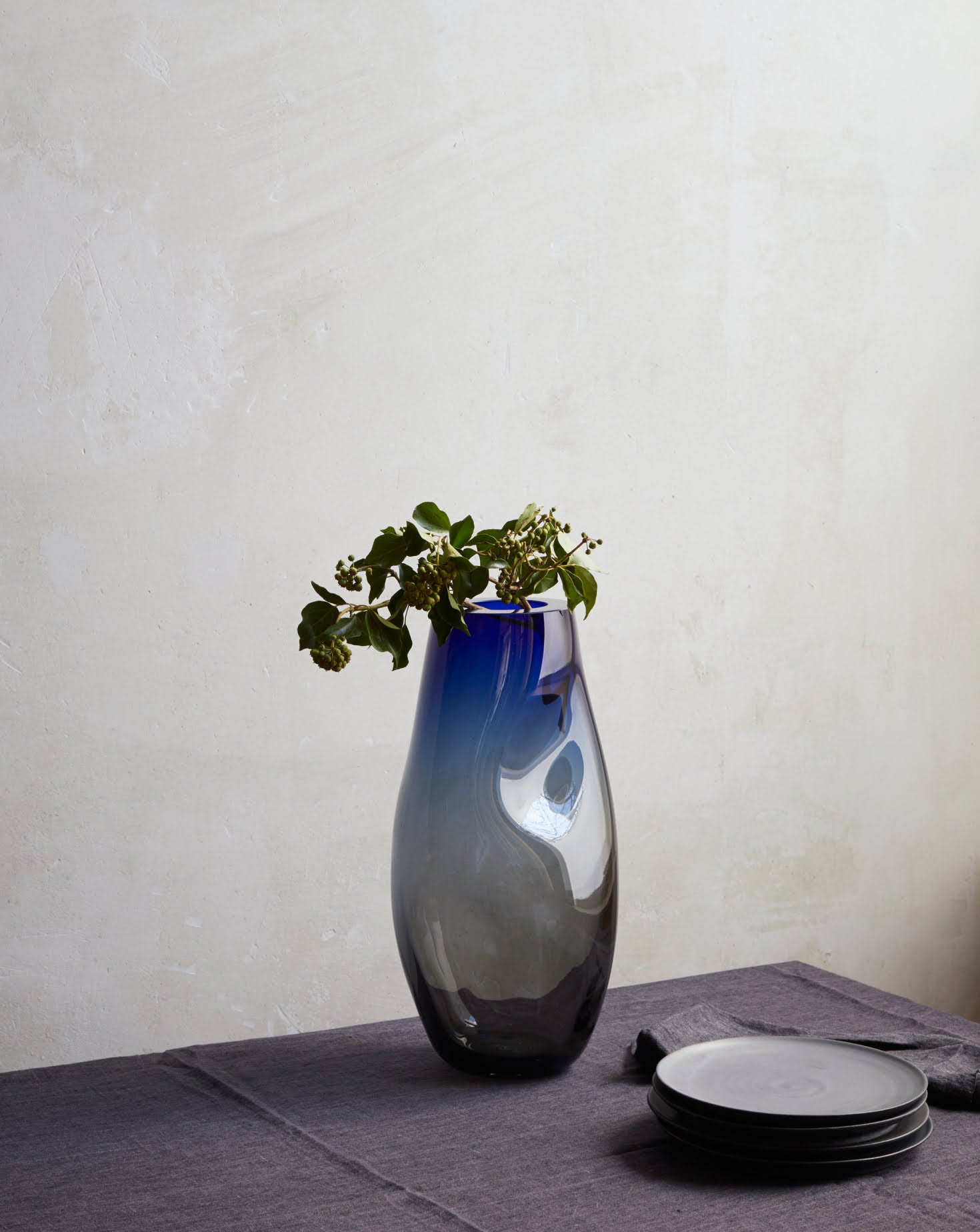 Supernova IV Steel Blue Vase