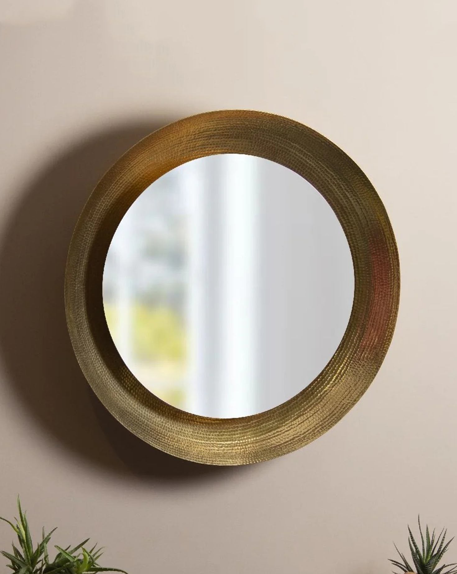 Tava Brass and Glass Mirror