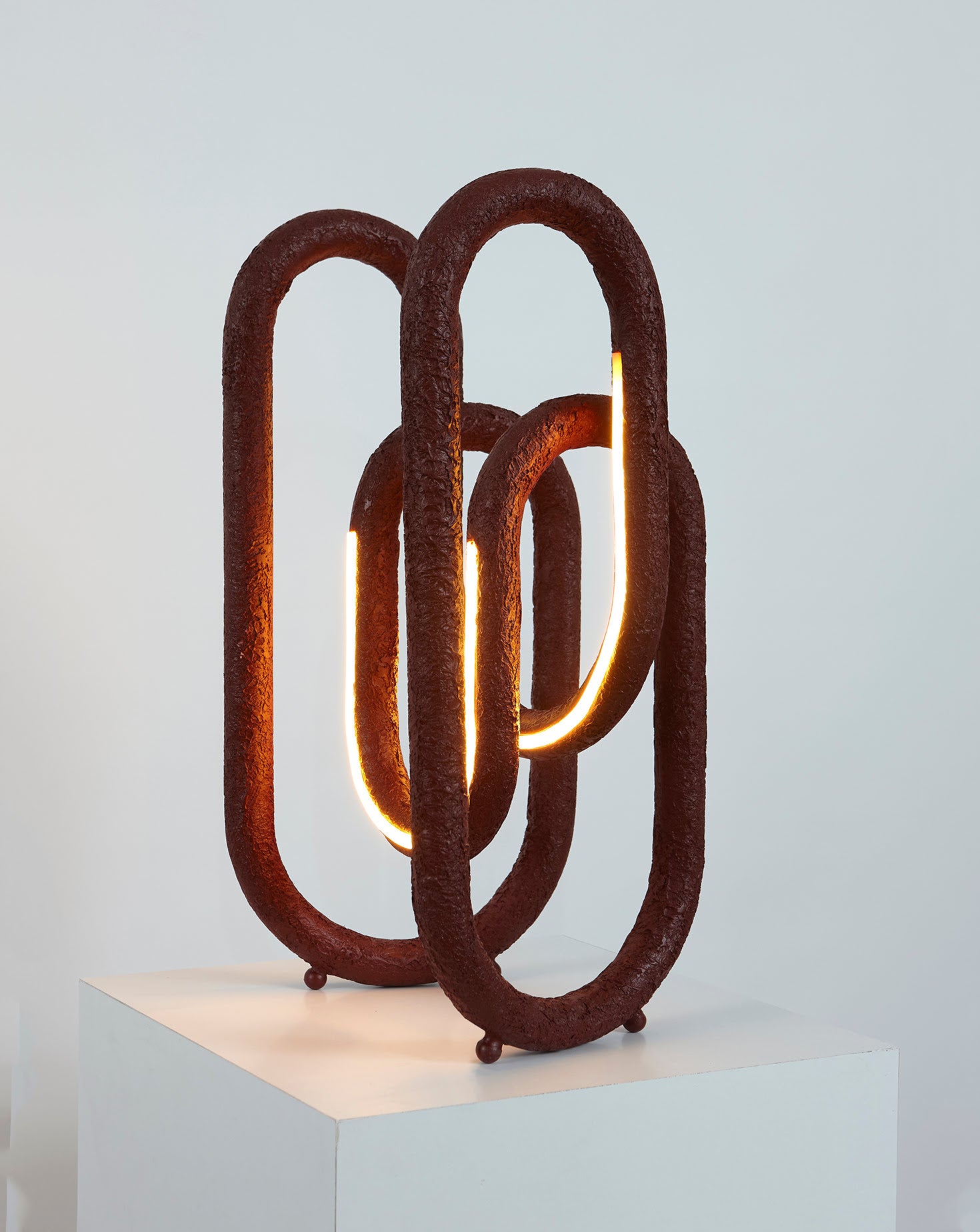 The Drape Sculptural Steel Table Lamp