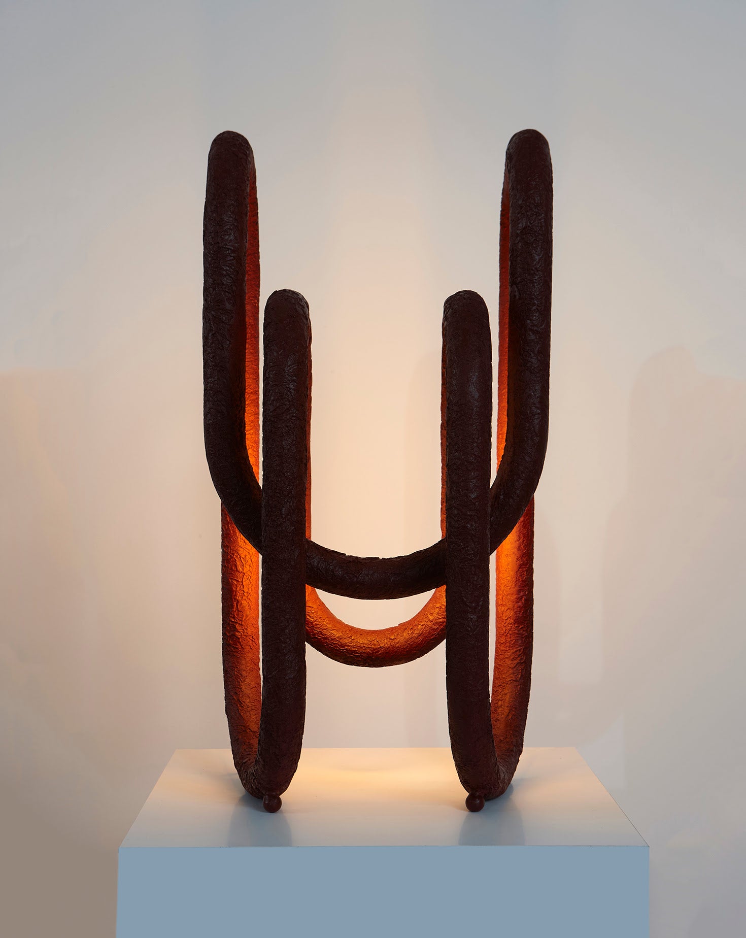 The Drape Sculptural Steel Table Lamp