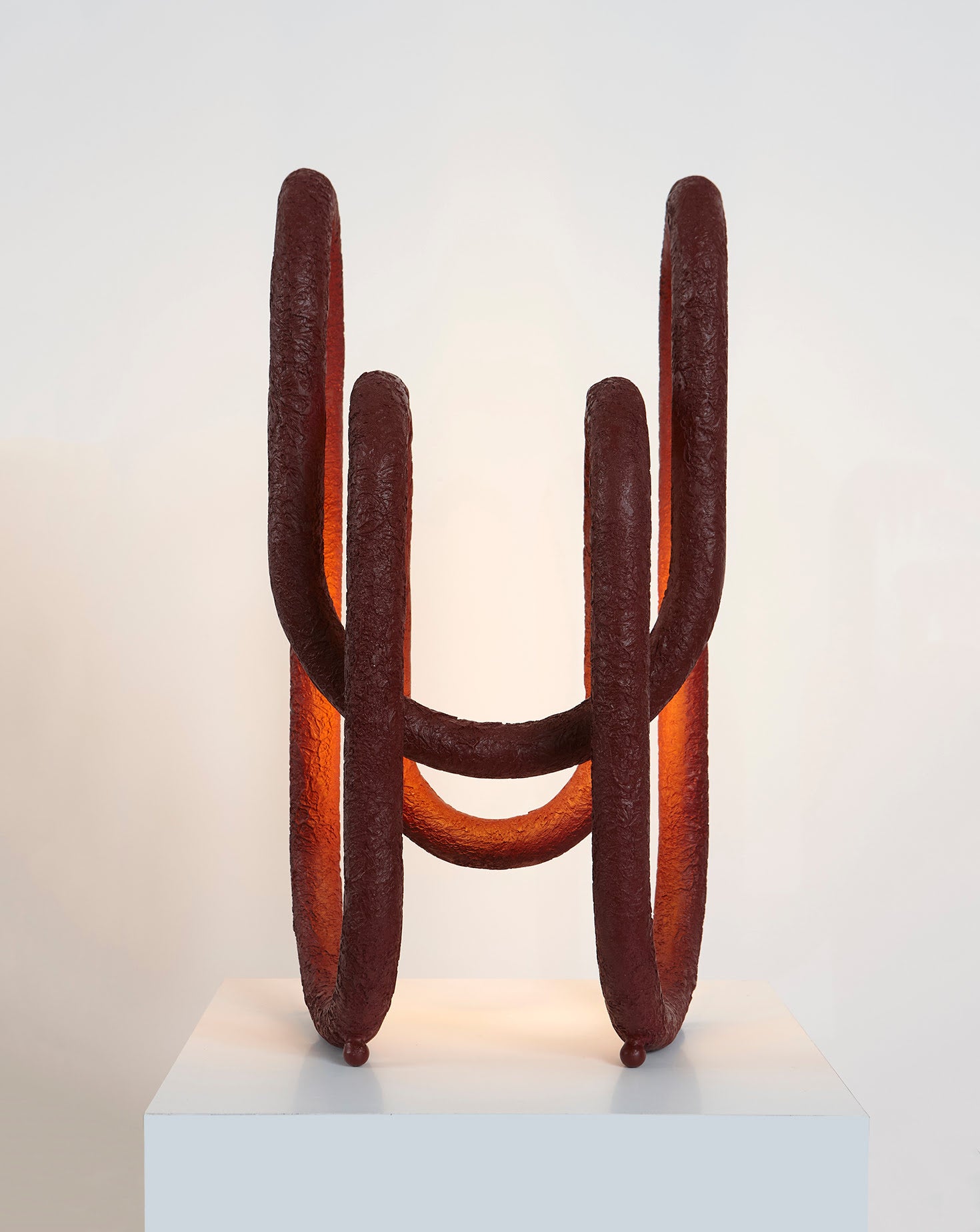 The Drape Sculptural Steel Table Lamp