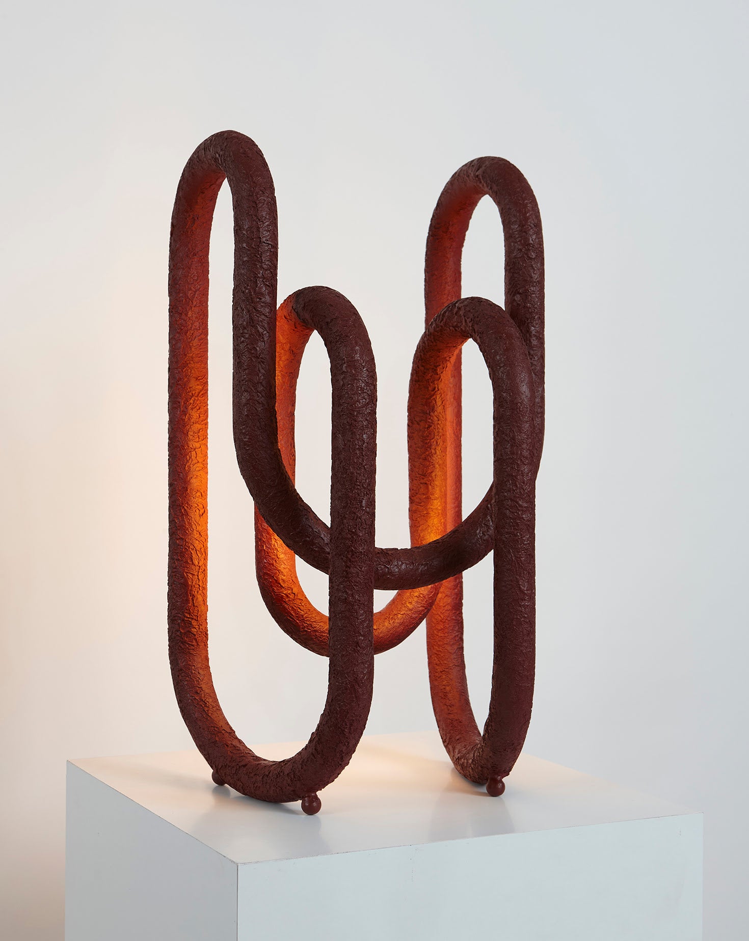 The Drape Sculptural Steel Table Lamp