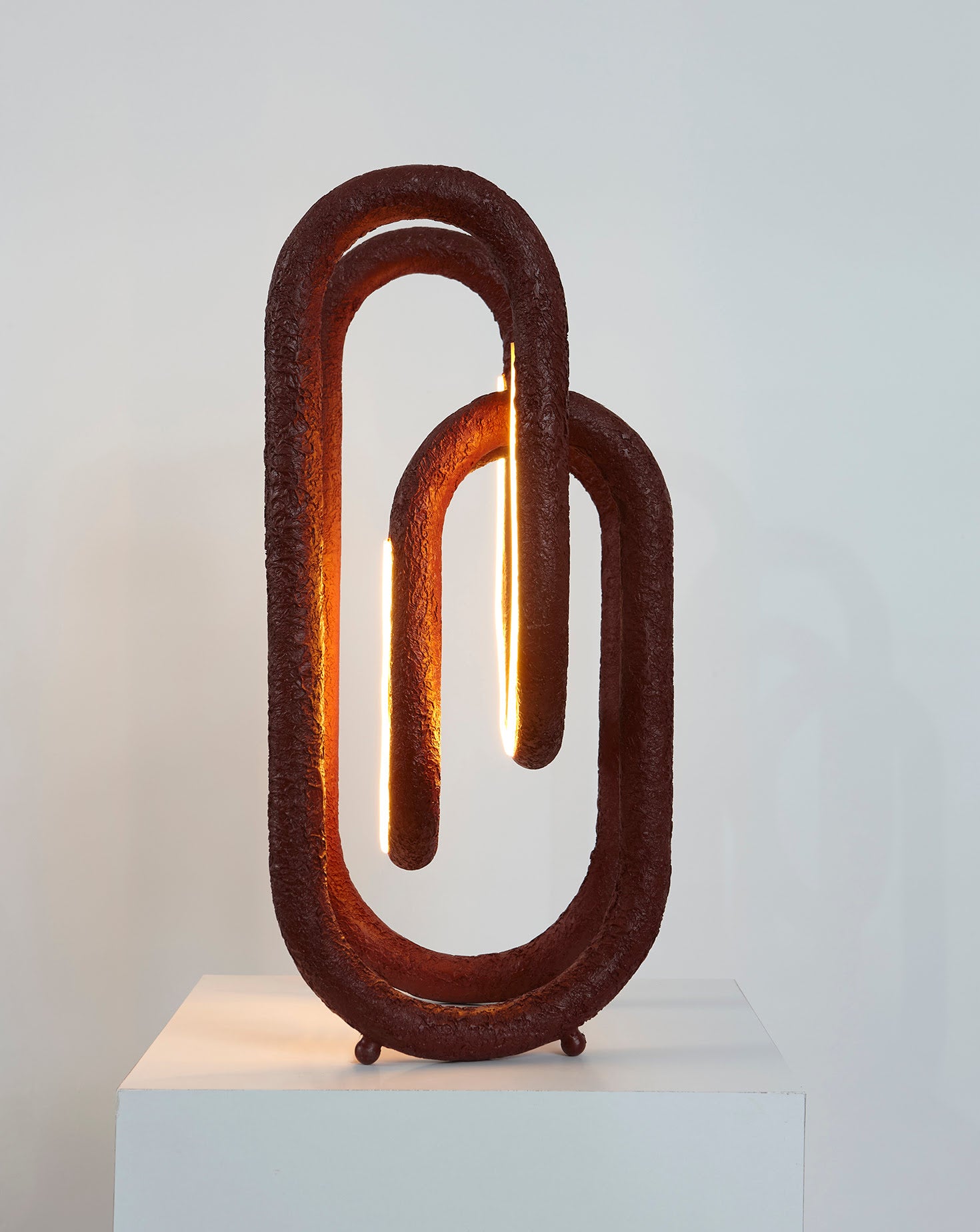 The Drape Sculptural Steel Table Lamp