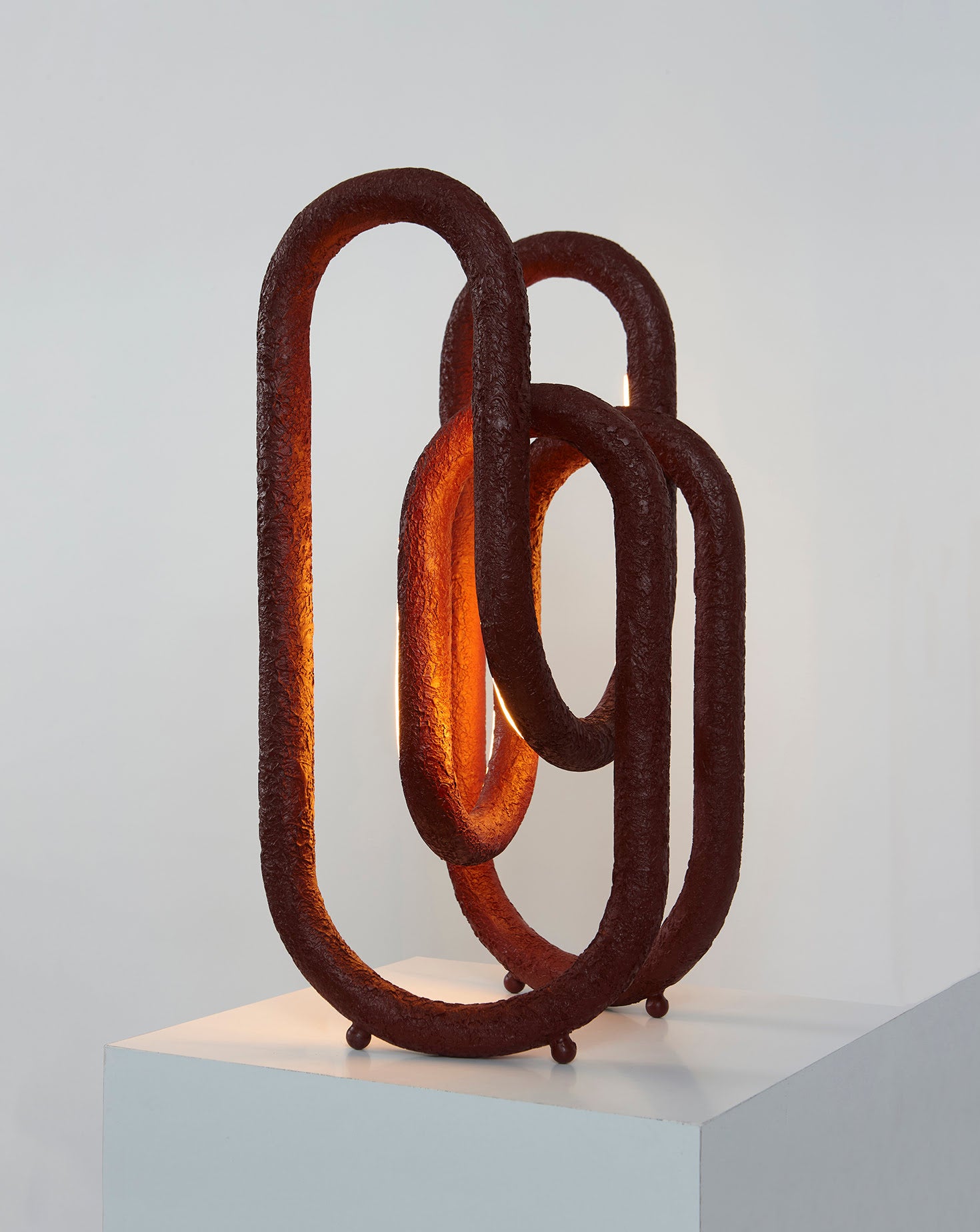 The Drape Sculptural Steel Table Lamp