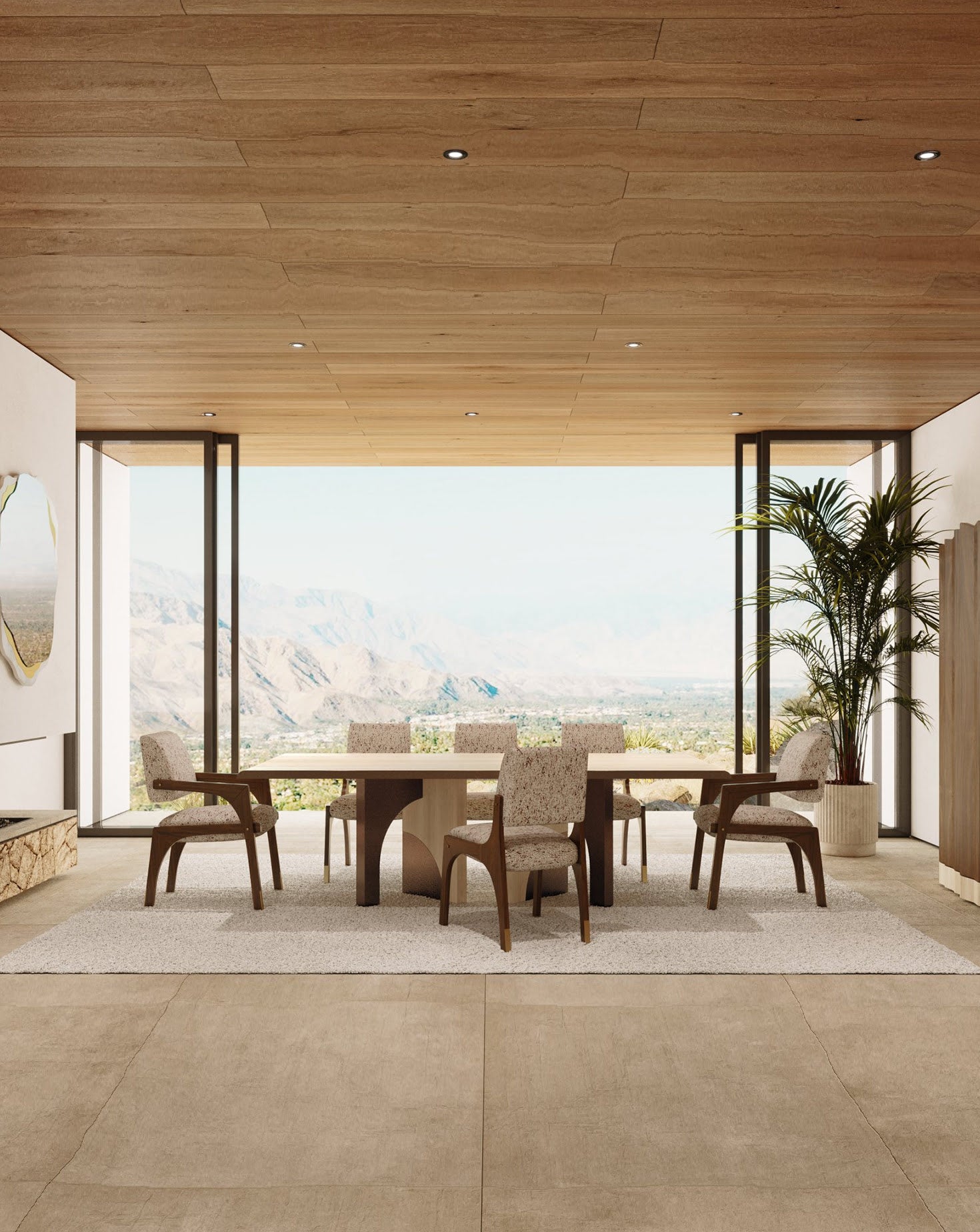 Utopia Sycamore Wood Dining Table