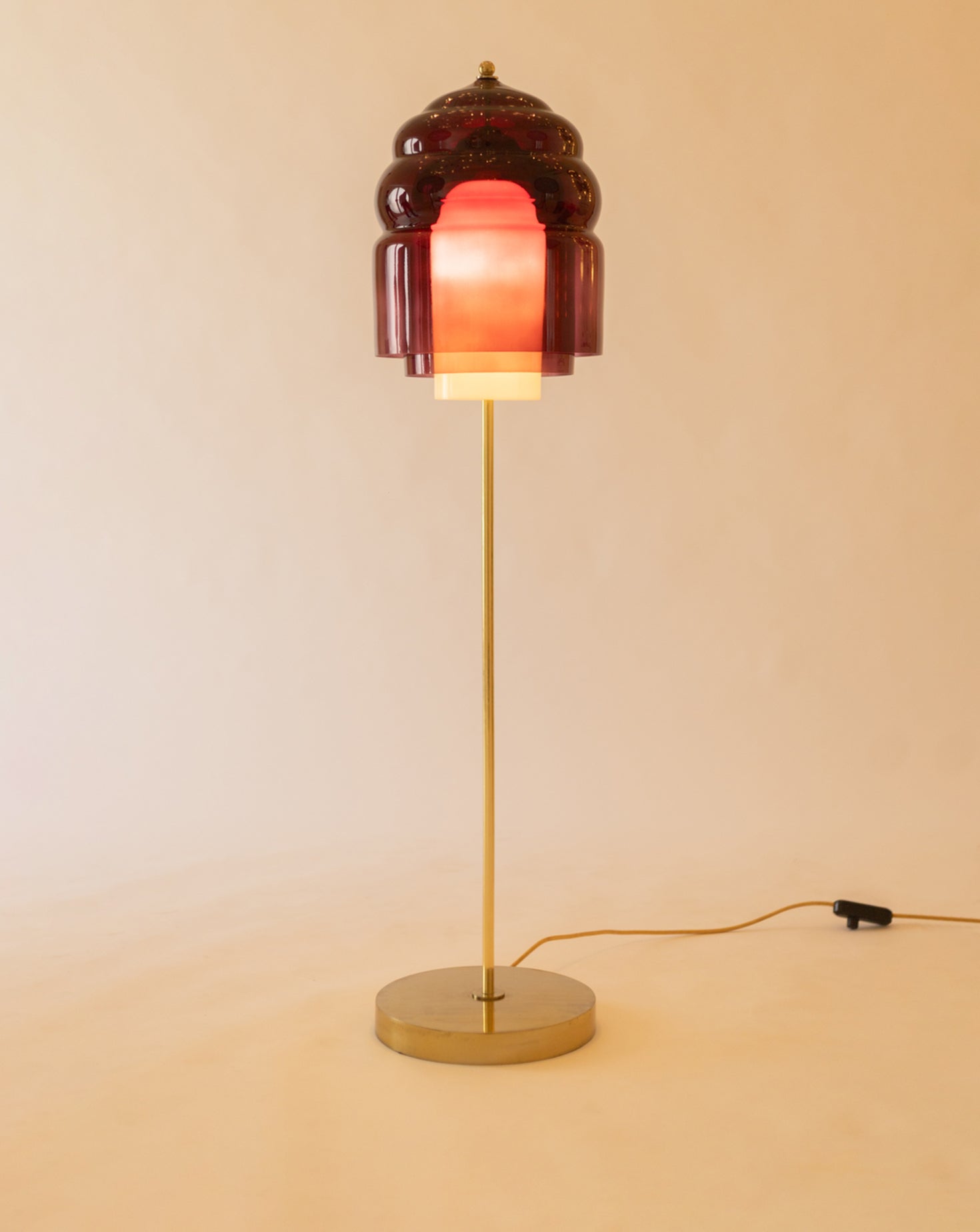 Vista Polished Brass Floor Lamp