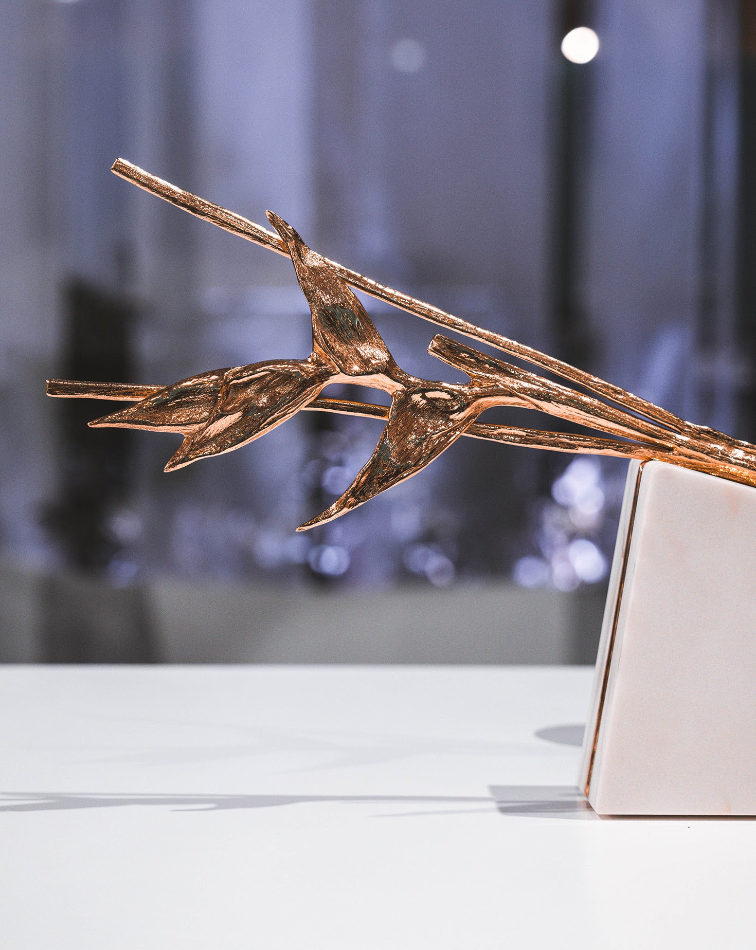 Escape Mabrle and Brass Sculpture