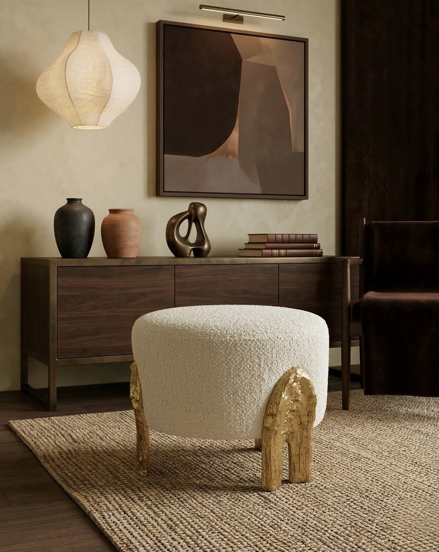 Kahy Brass Stool