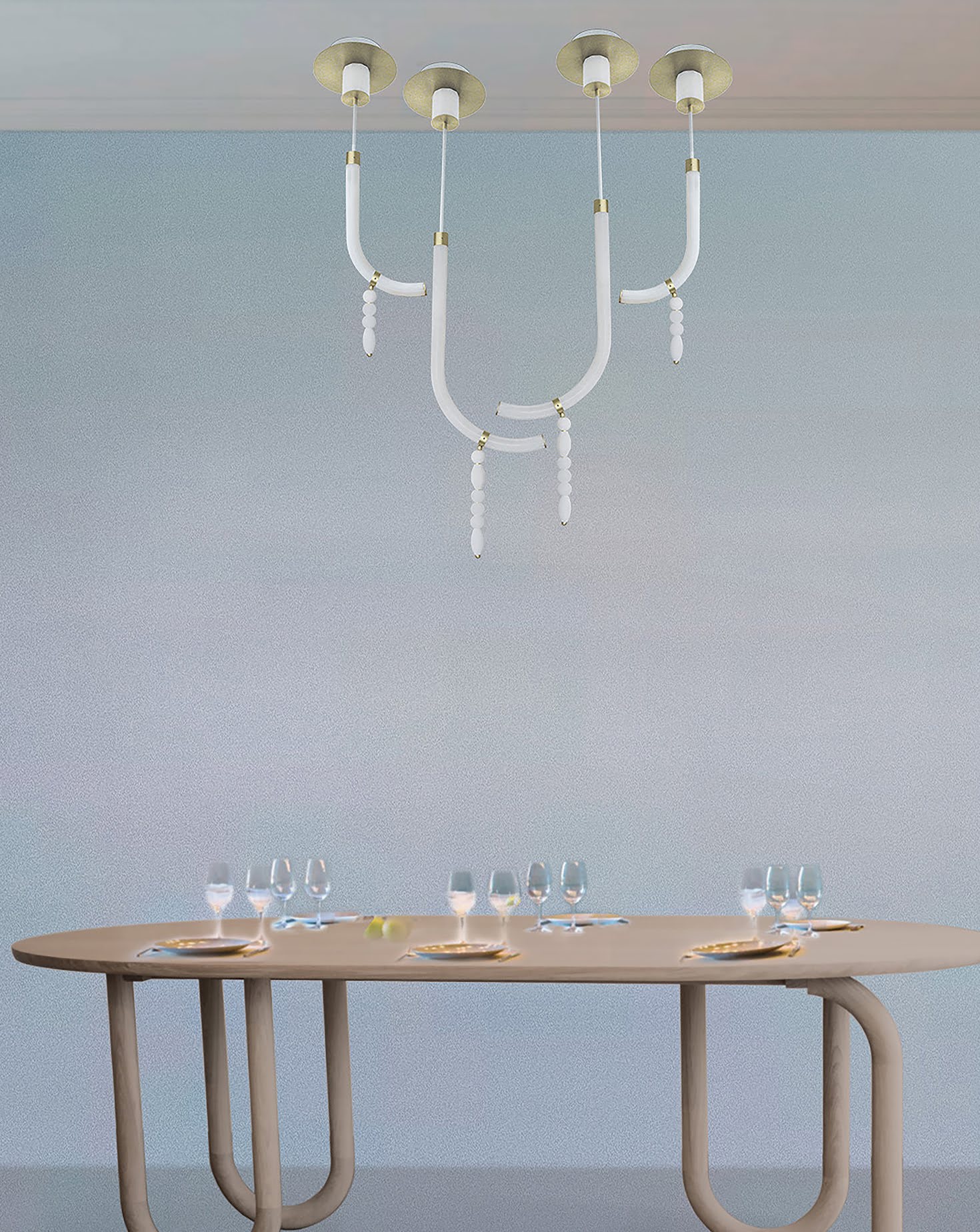 Canne Satin Brass Pendant