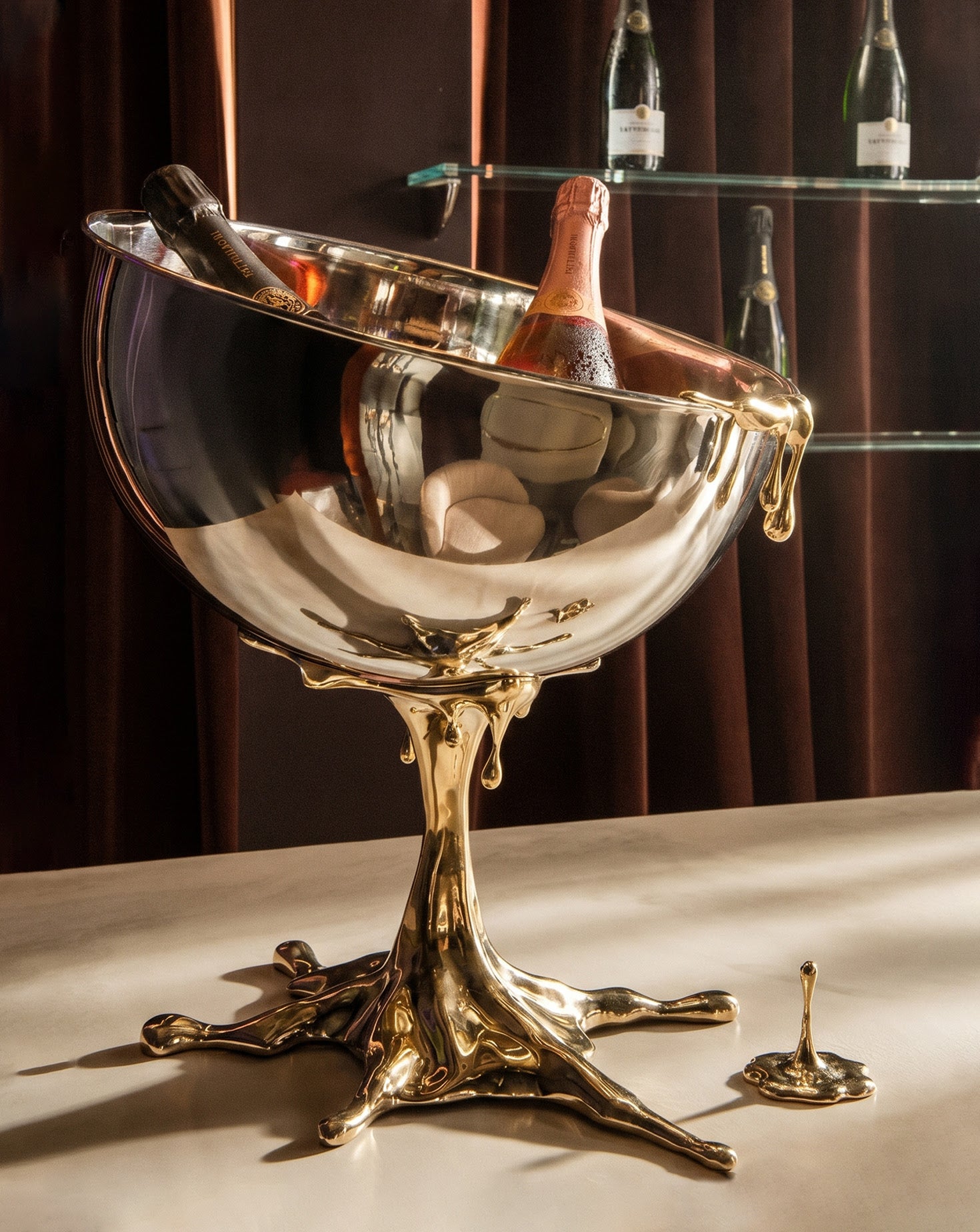 Sulav Brass & Inox Champagne Cooler