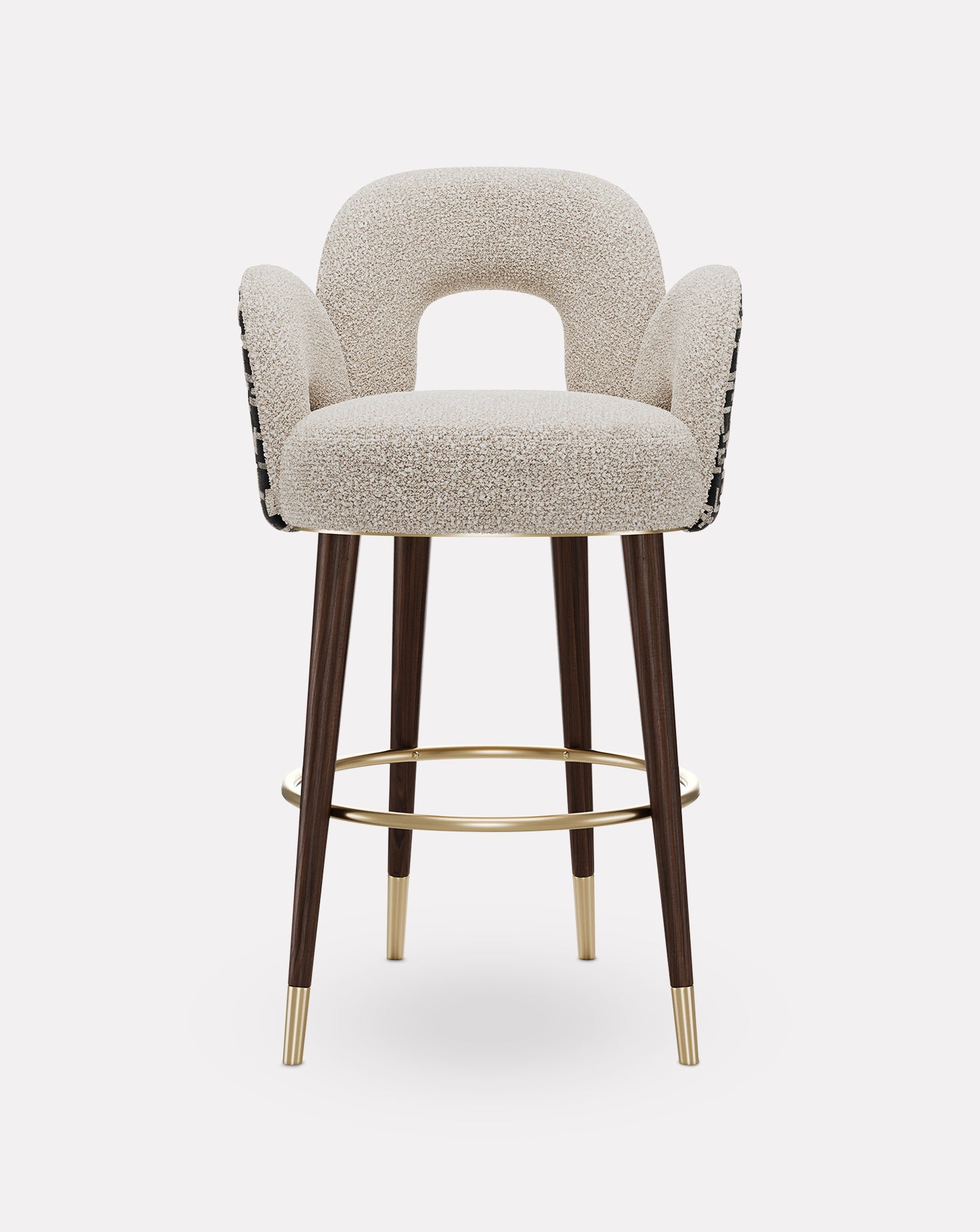 Amuse Brushed Brass Bar Stool