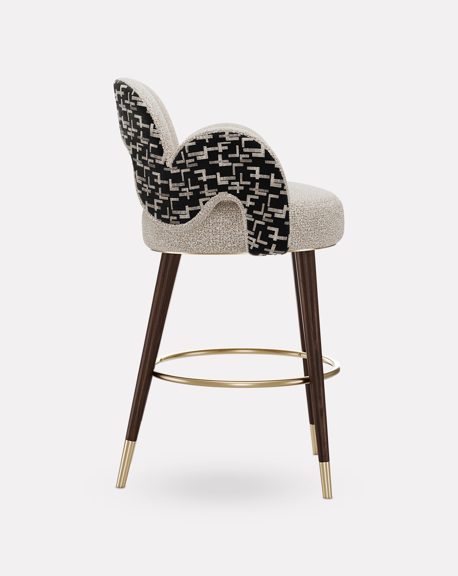 Amuse Brushed Brass Bar Stool