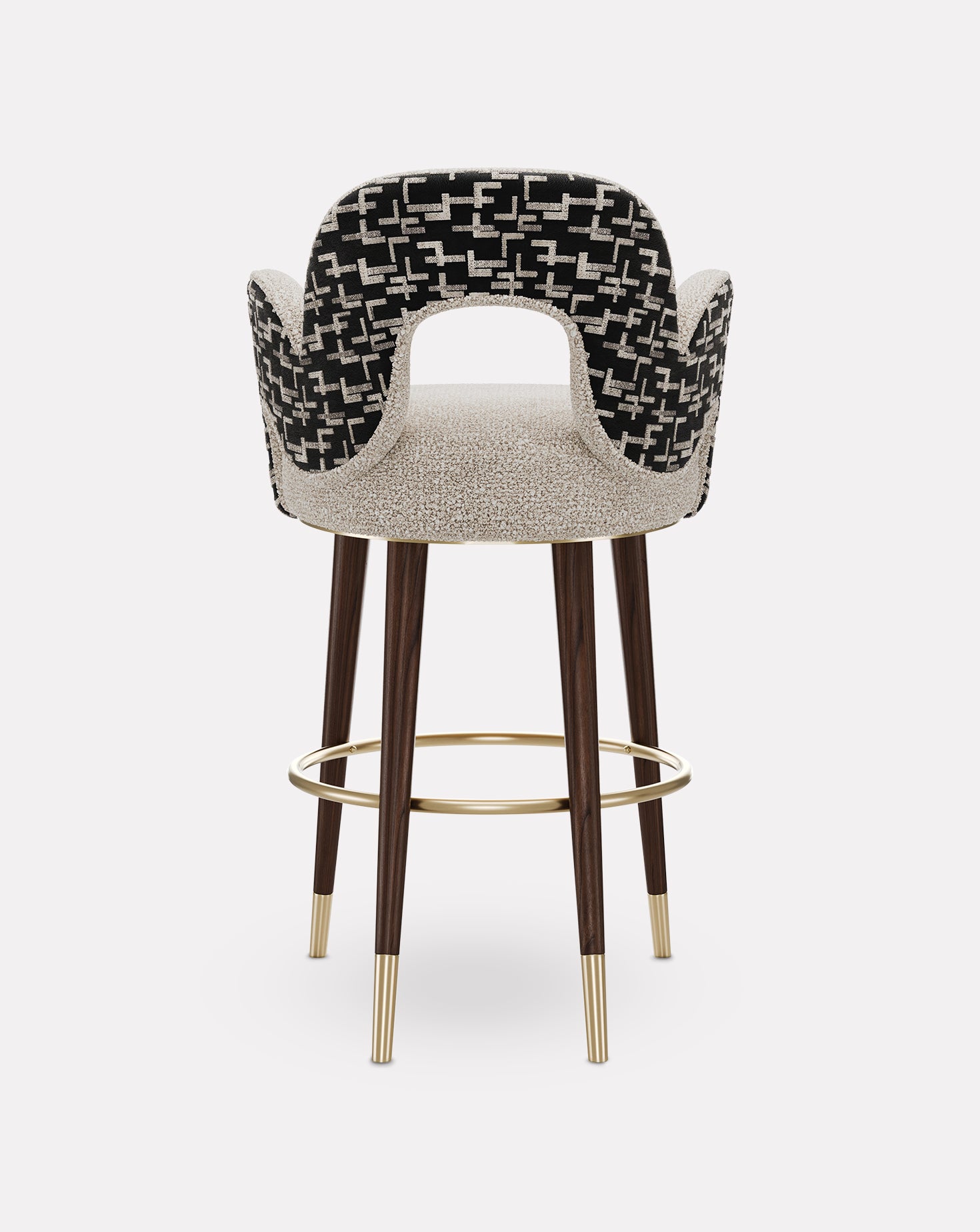 Amuse Brushed Brass Bar Stool