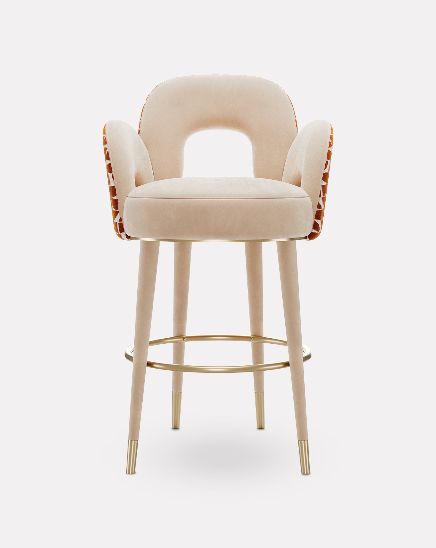 Amuse Brushed Brass Bar Stool