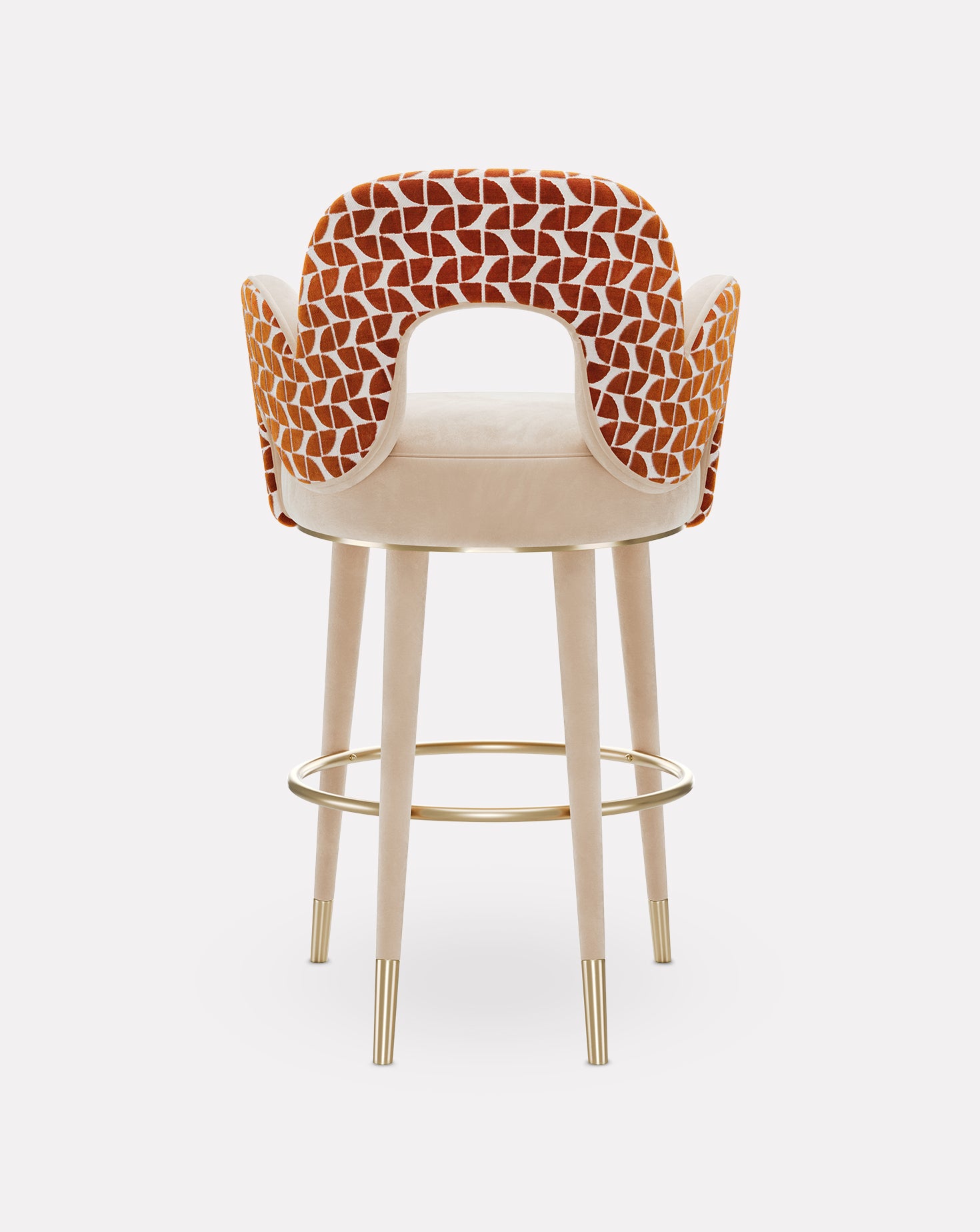 Amuse Brushed Brass Bar Stool