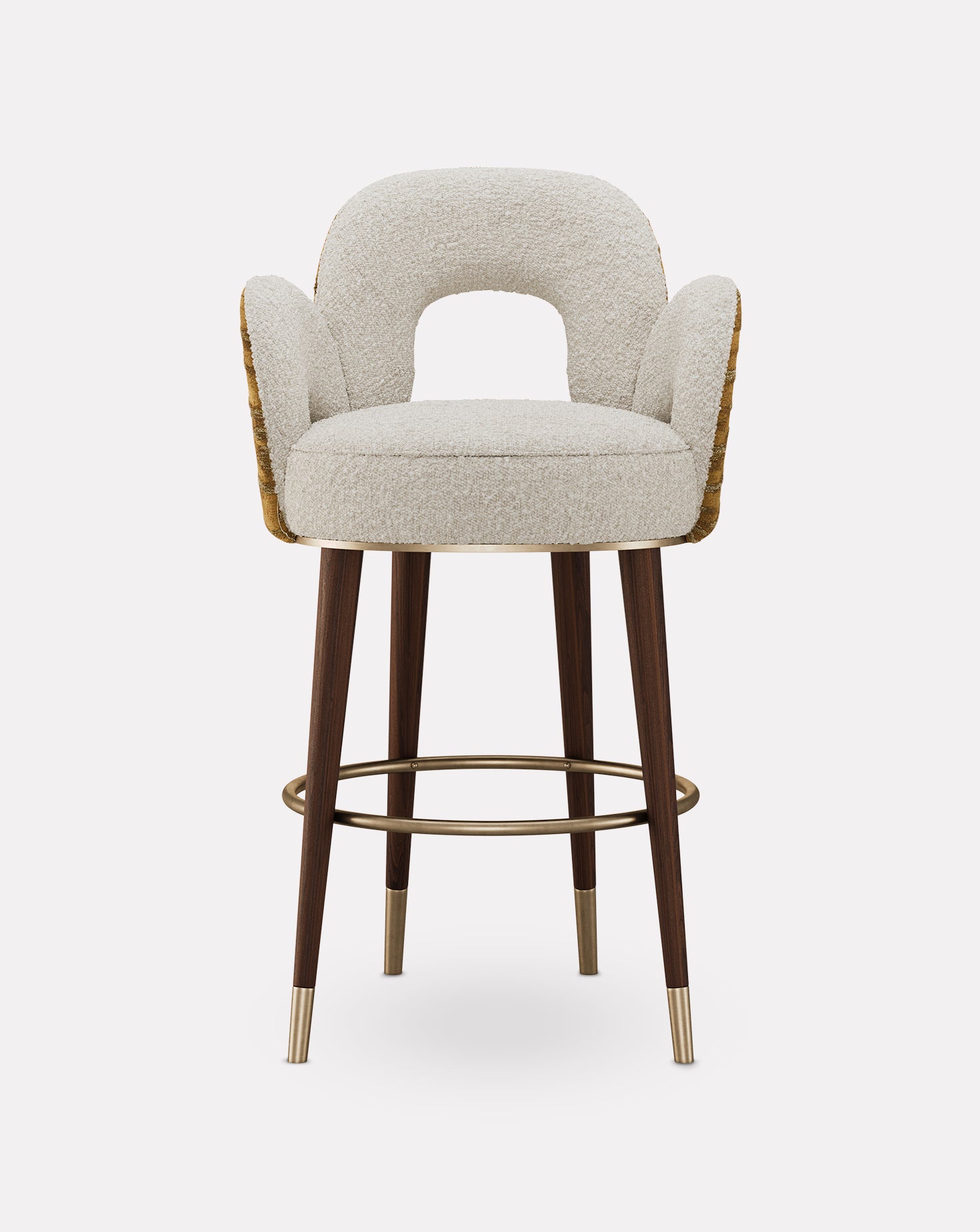 Amuse Brushed Brass Bar Stool