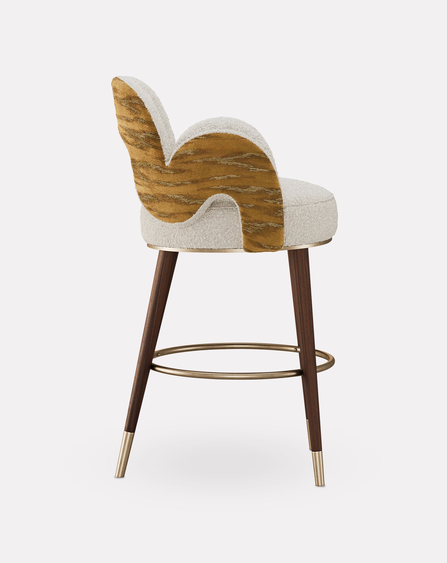 Amuse Brushed Brass Bar Stool