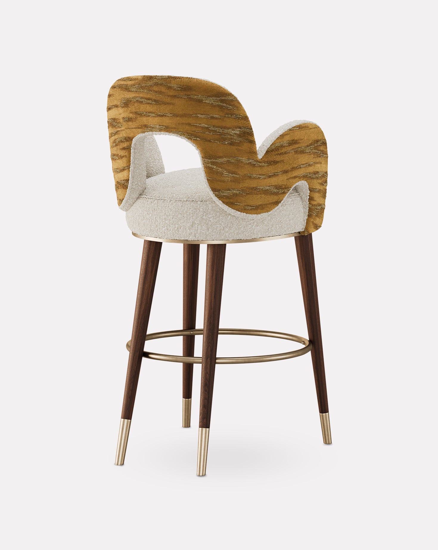 Amuse Brushed Brass Bar Stool