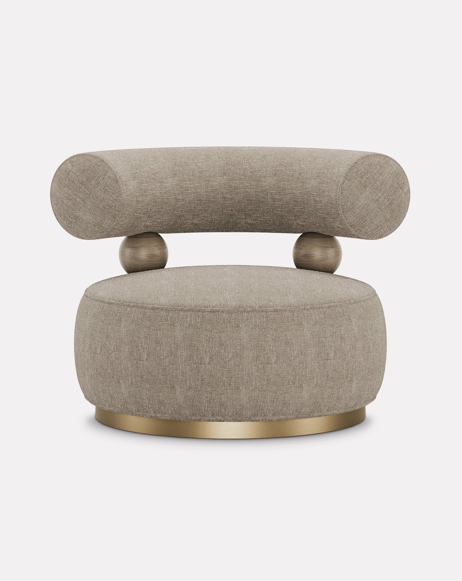 Aretha Brushed Brass Armchair