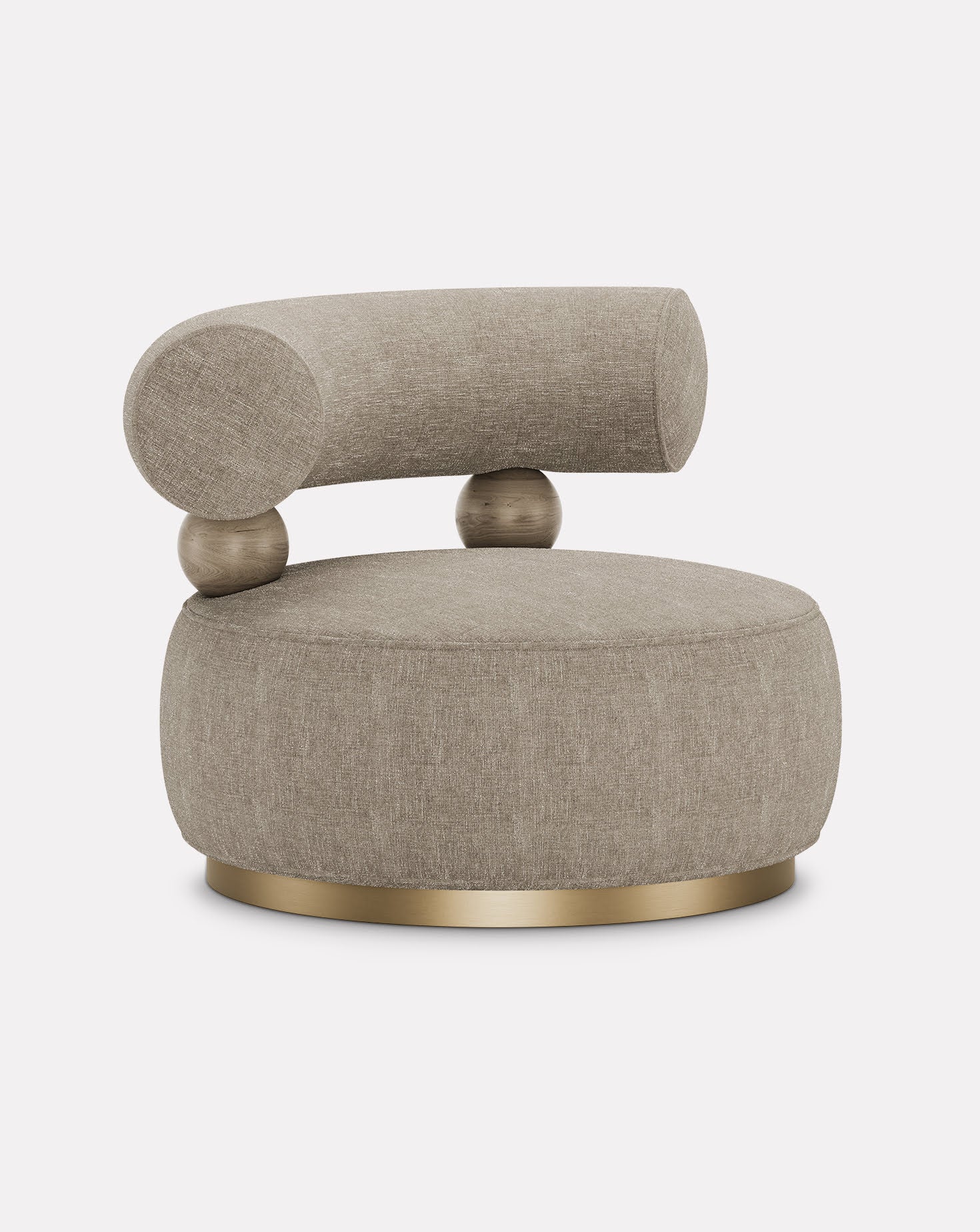 Aretha Brushed Brass Armchair