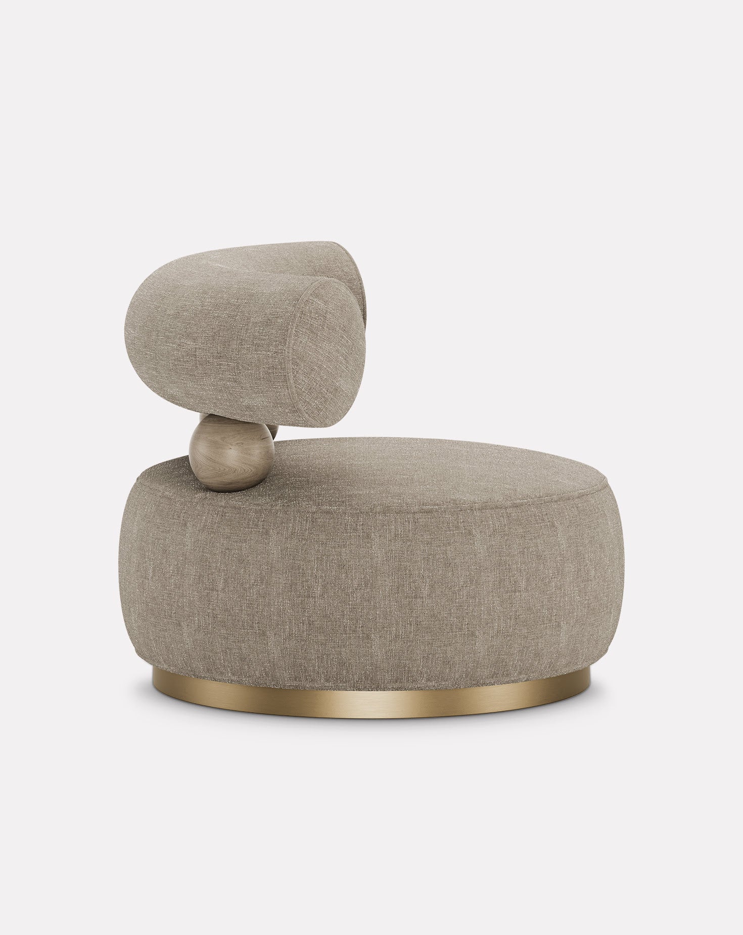 Aretha Brushed Brass Armchair