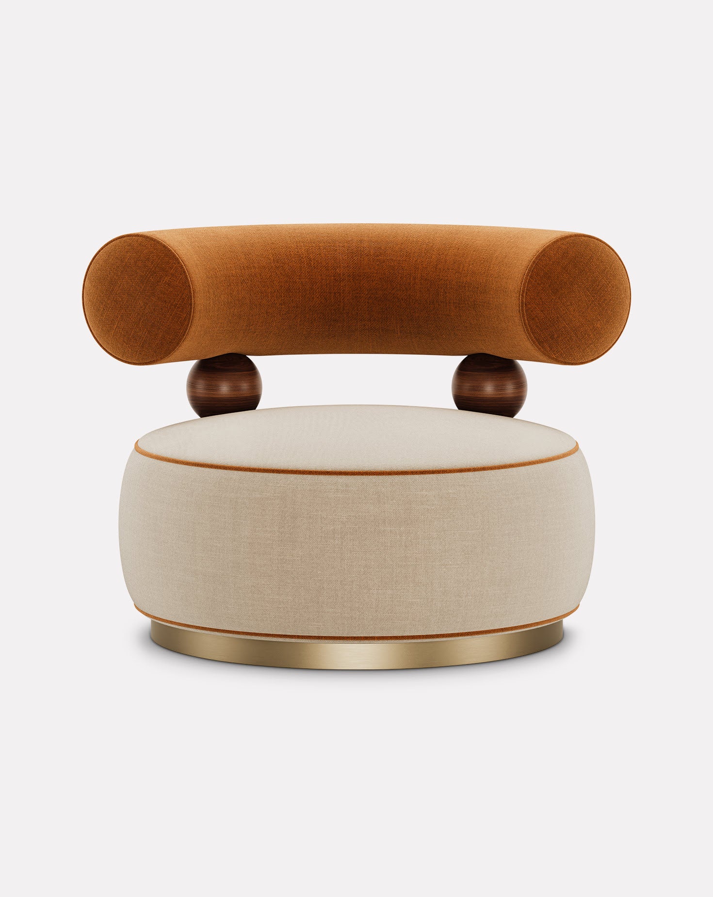 Aretha Brushed Brass Armchair
