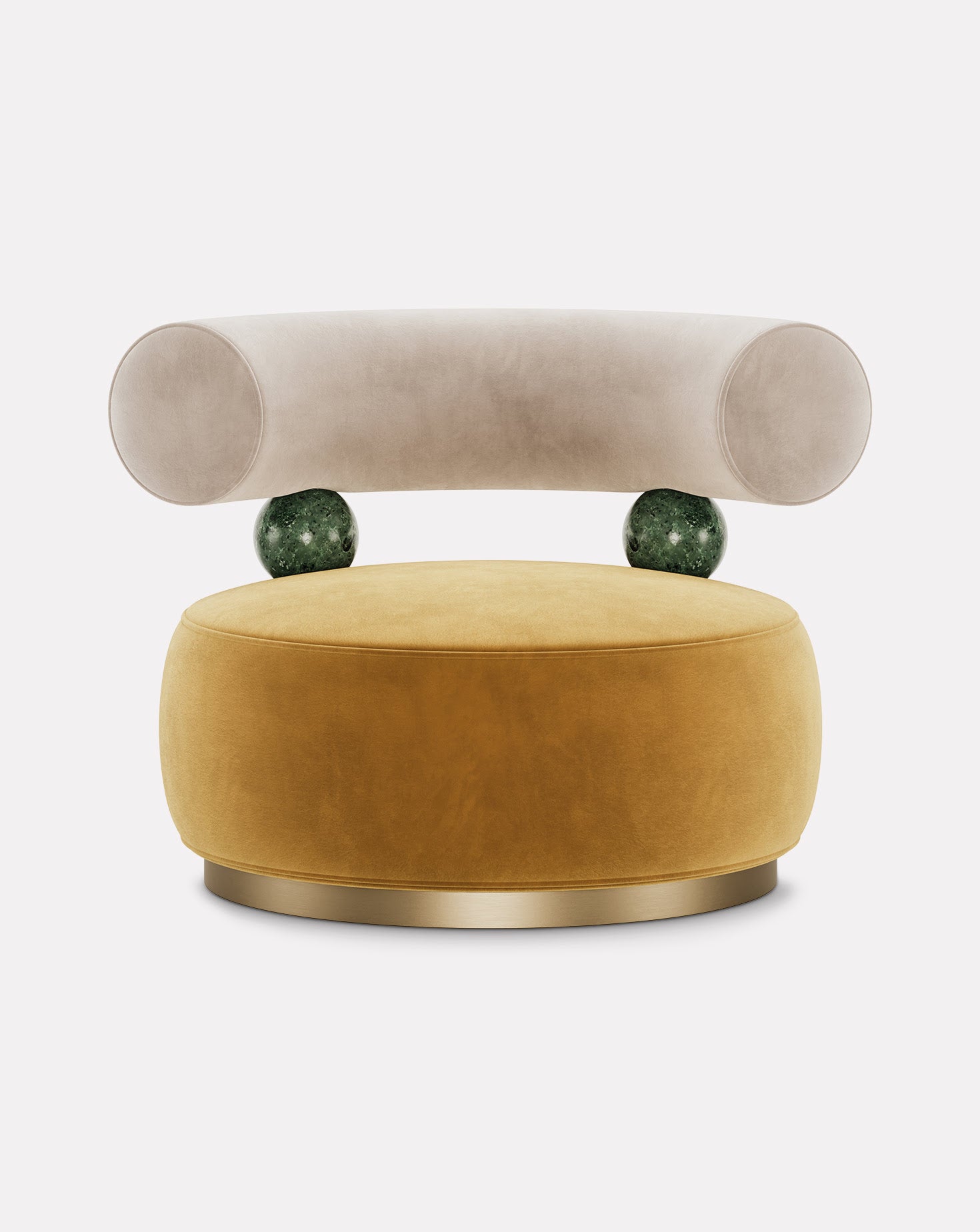 Aretha Brushed Brass Armchair