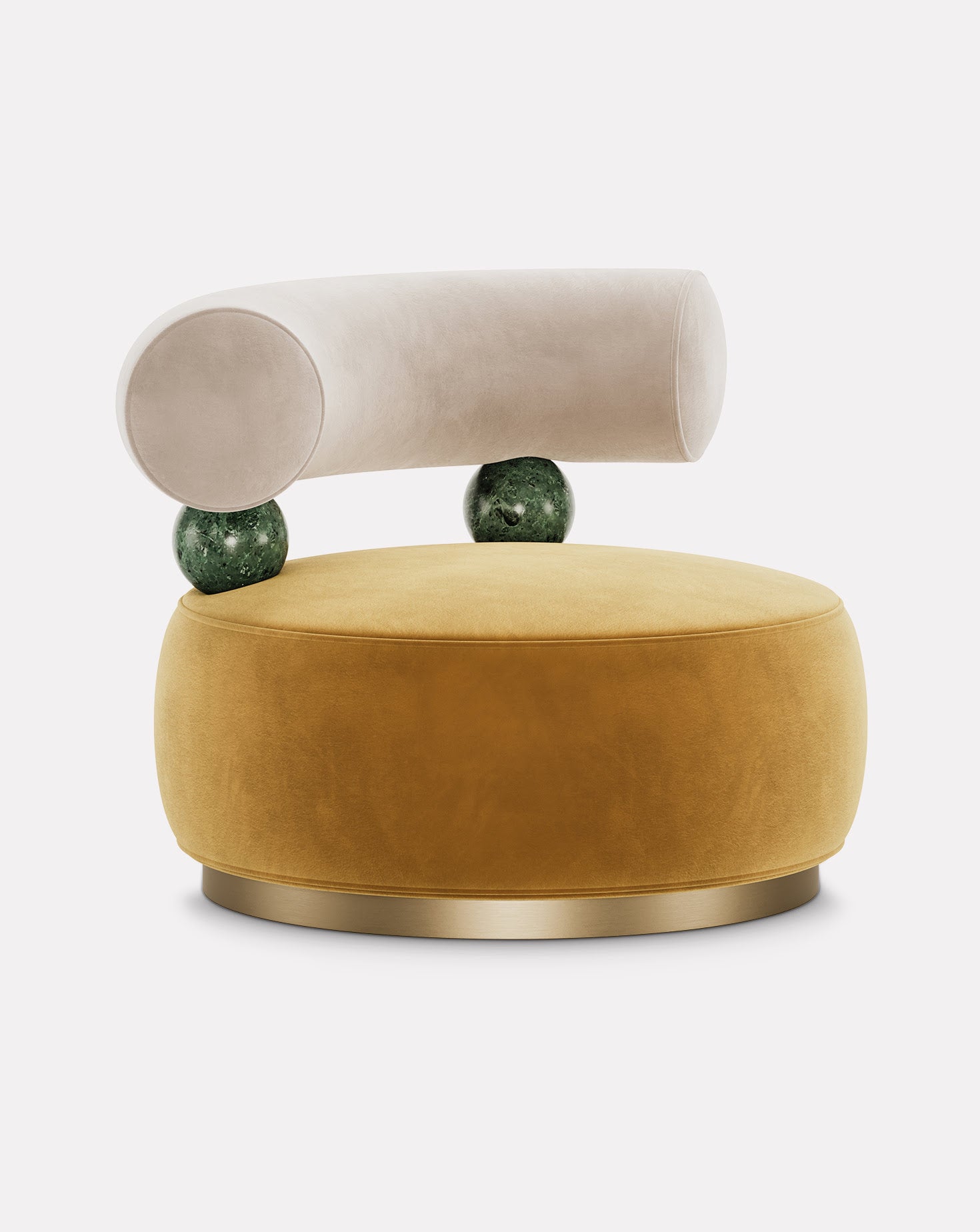 Aretha Brushed Brass Armchair