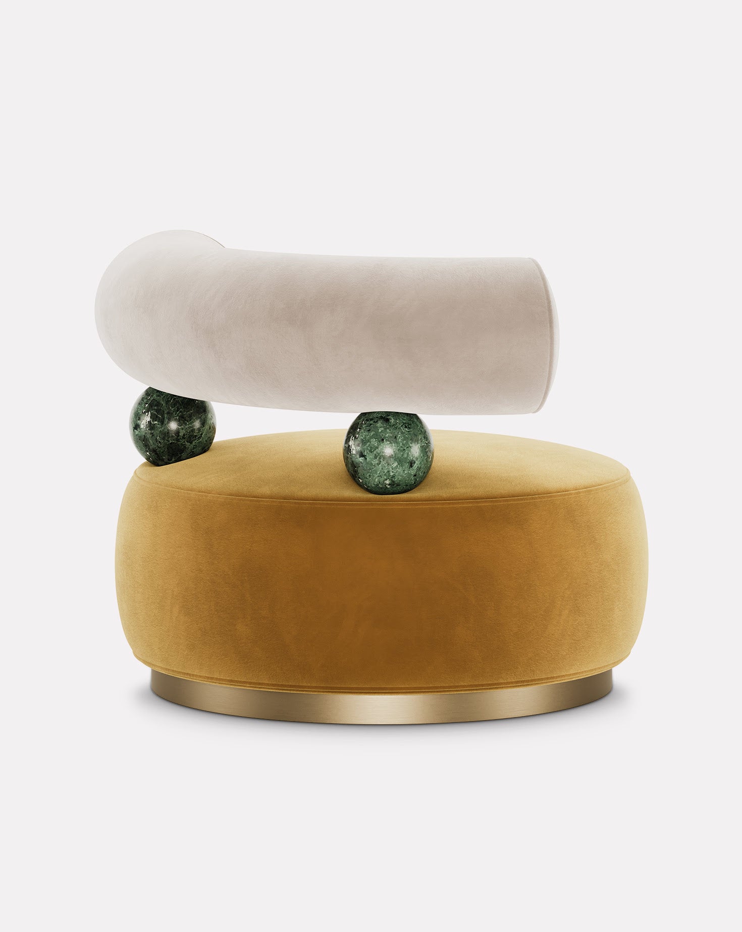 Aretha Brushed Brass Armchair
