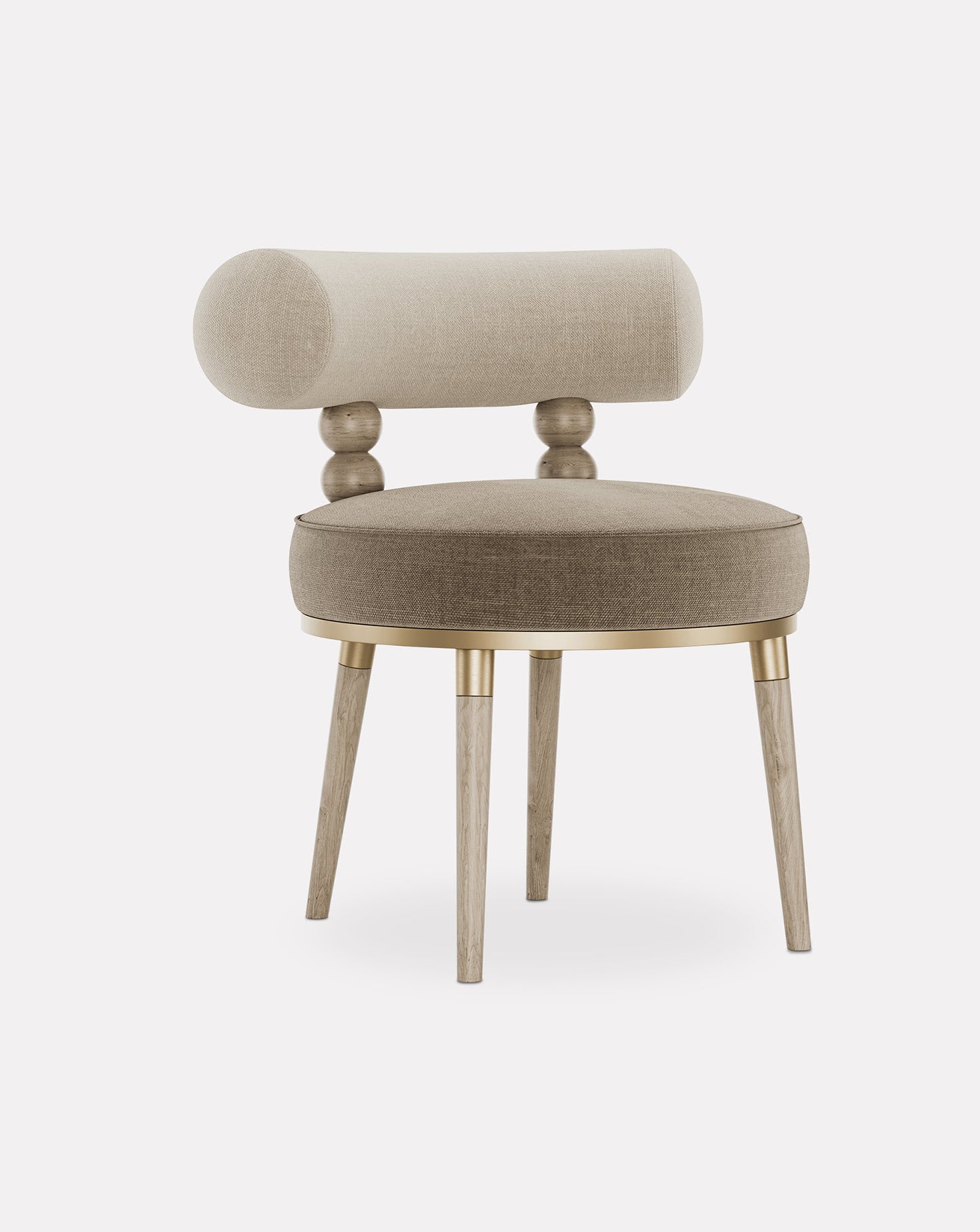 Aretha Brushed Brass Chair