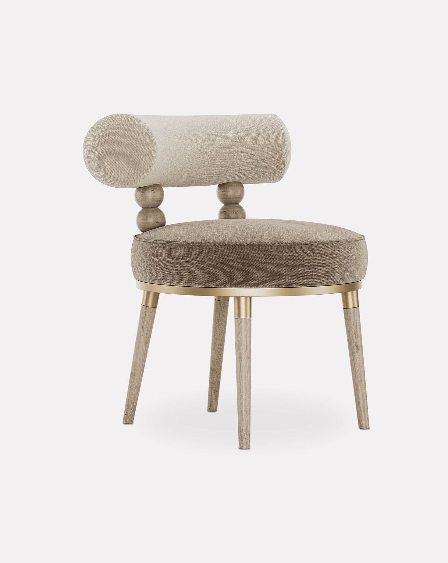 Aretha Brushed Brass Chair