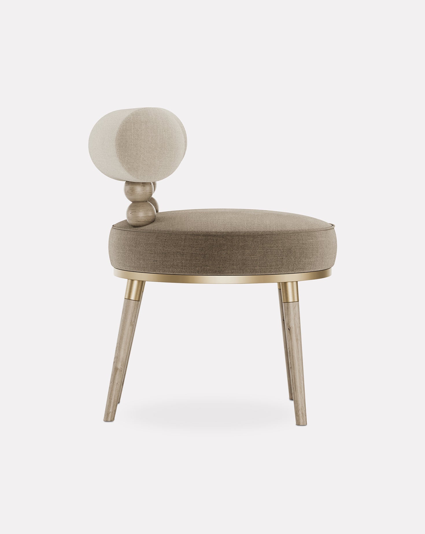 Aretha Brushed Brass Chair