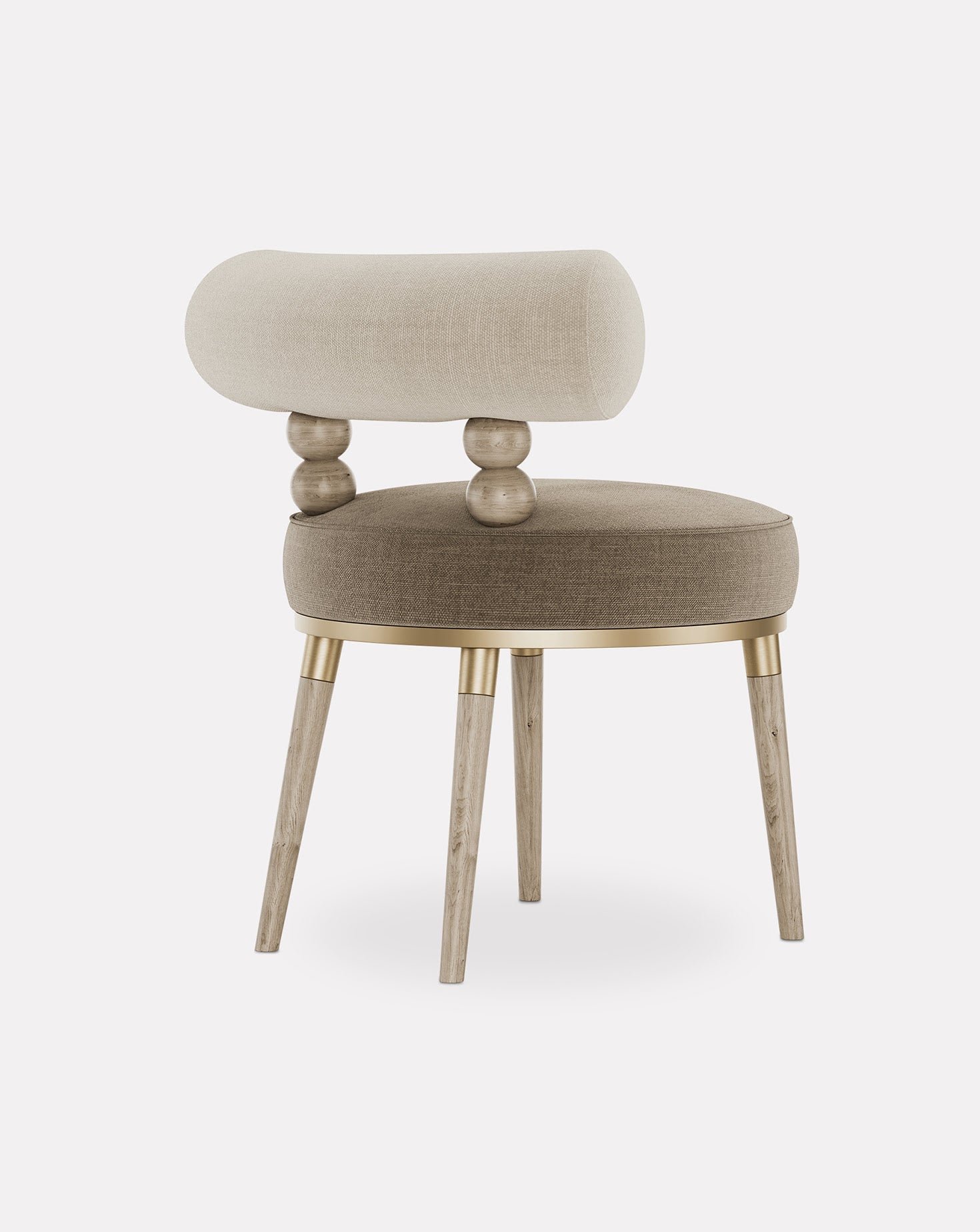 Aretha Brushed Brass Chair