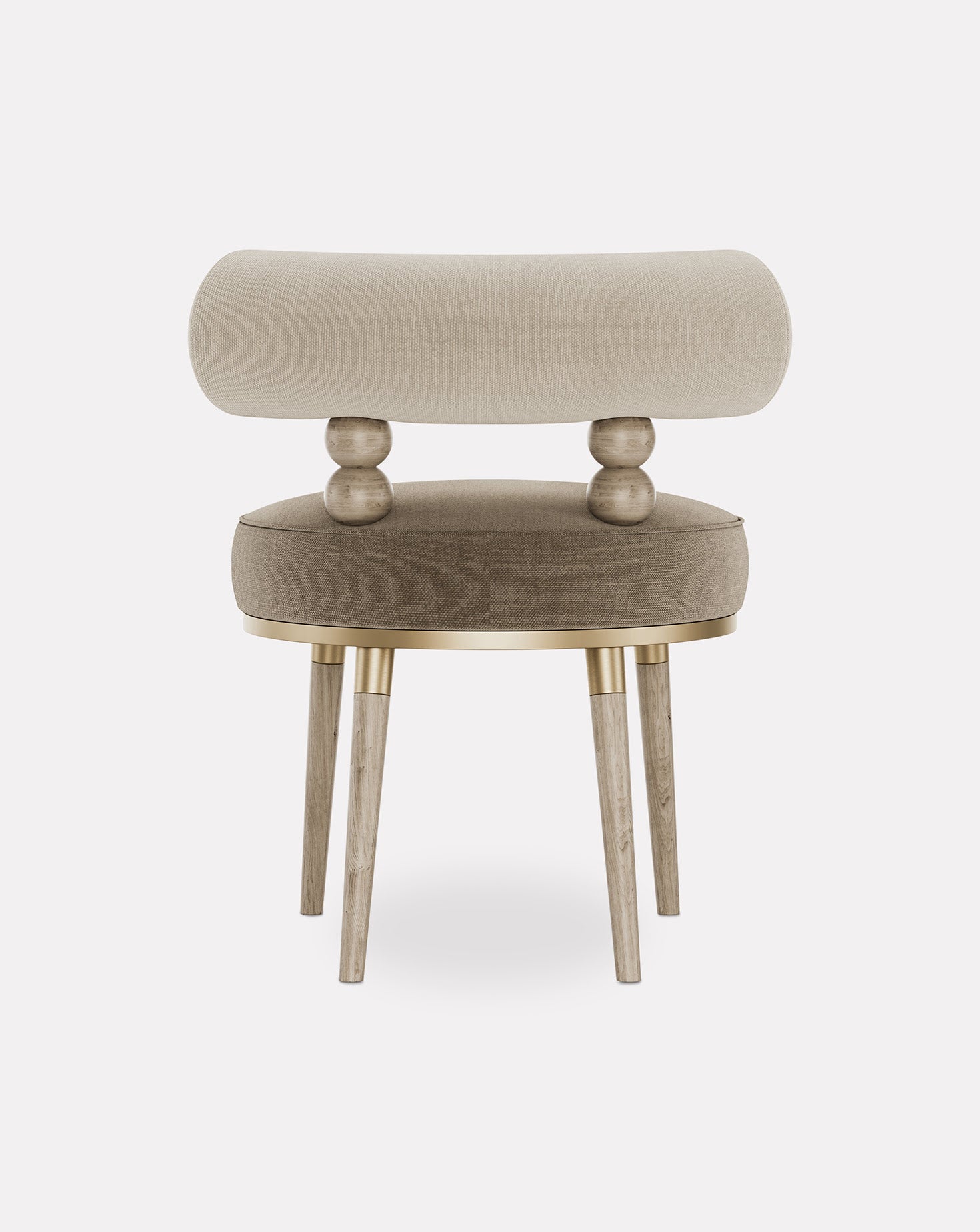 Aretha Brushed Brass Chair