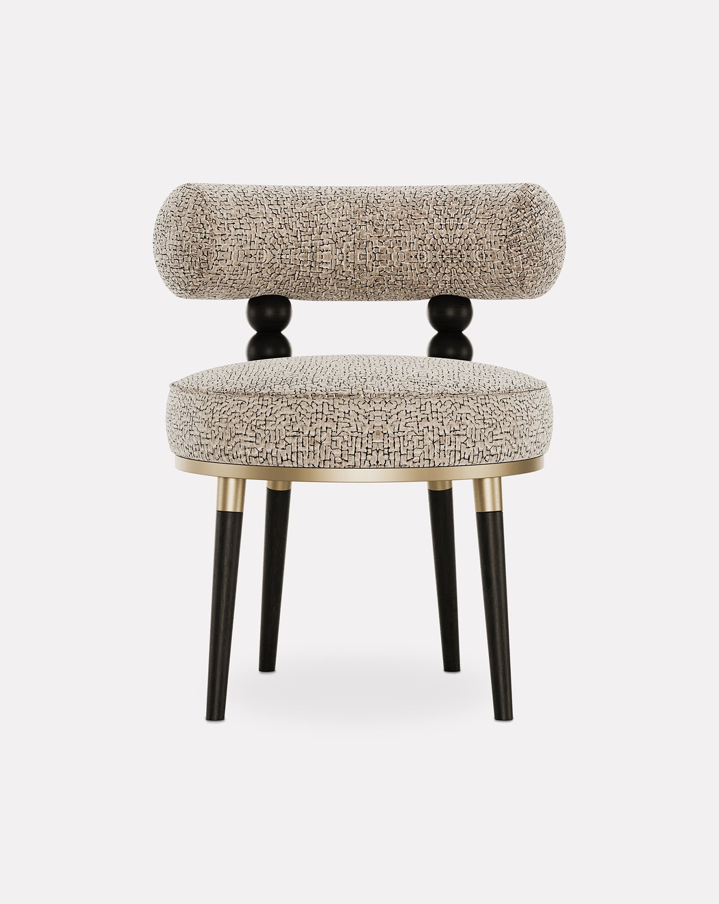 Aretha Brushed Brass Chair