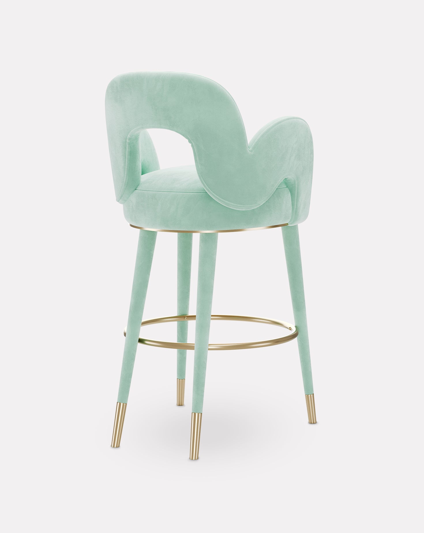 Amuse Brushed Brass Bar Stool