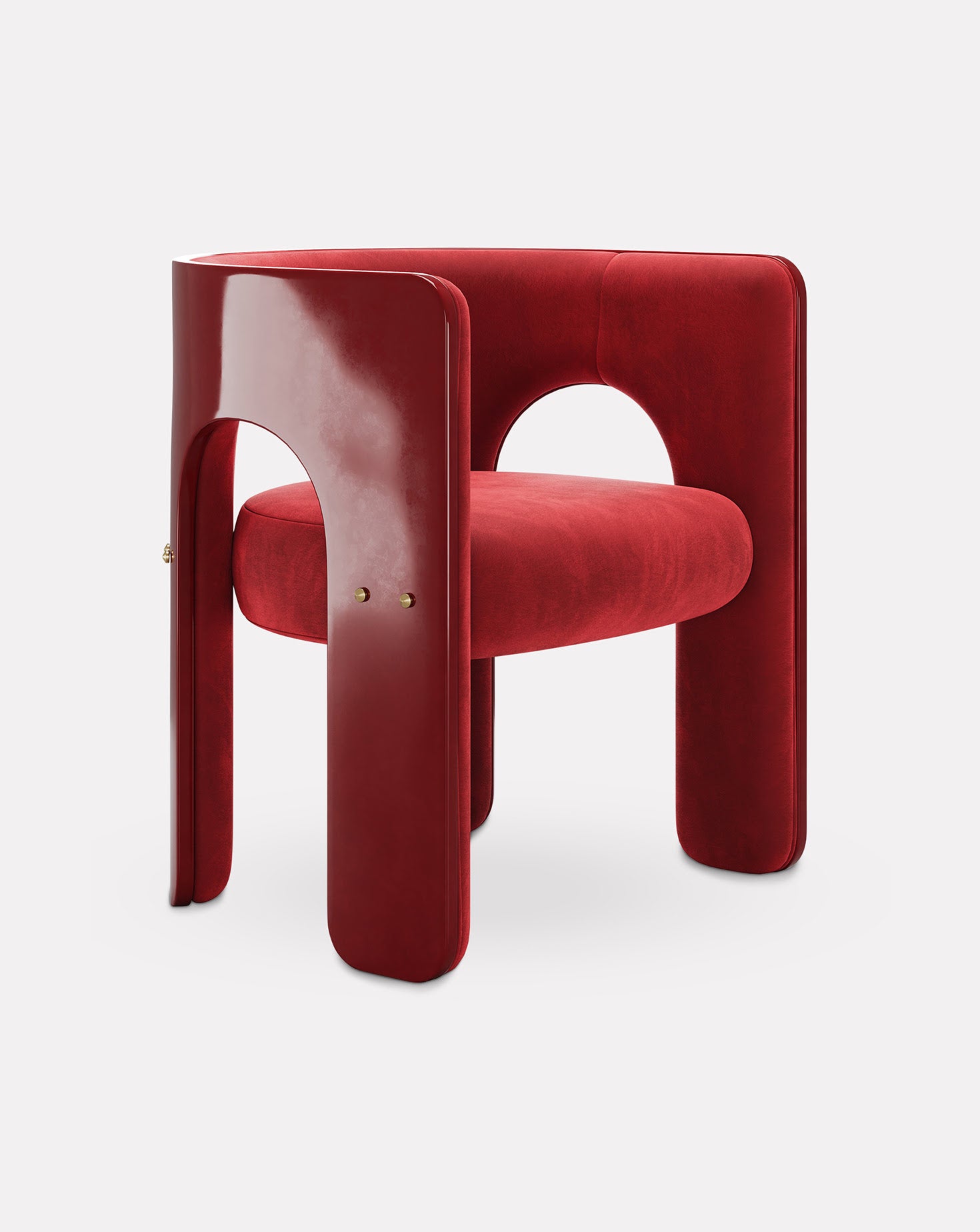 Robusta Brushed Brass Chair