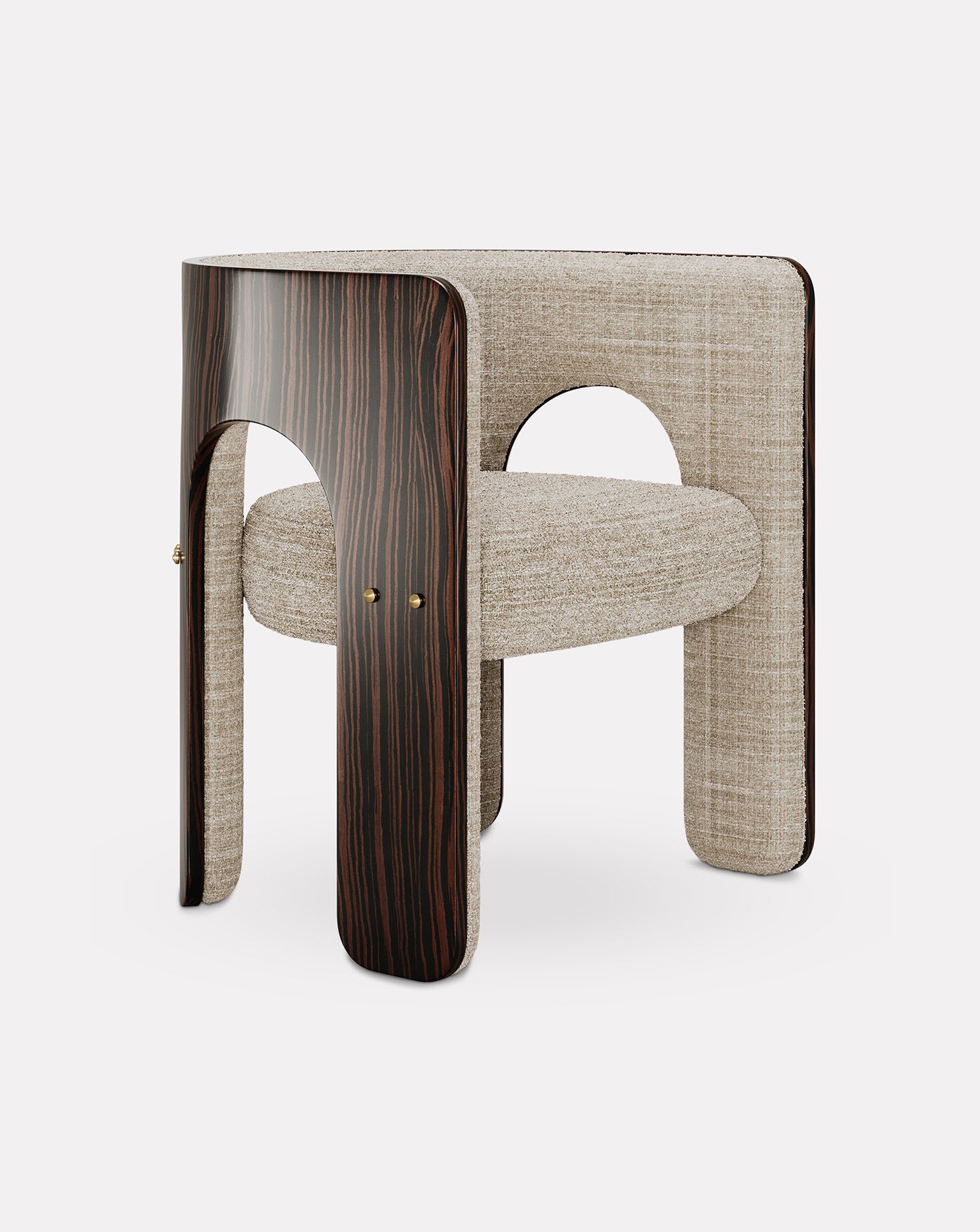 Robusta Brushed Brass Chair