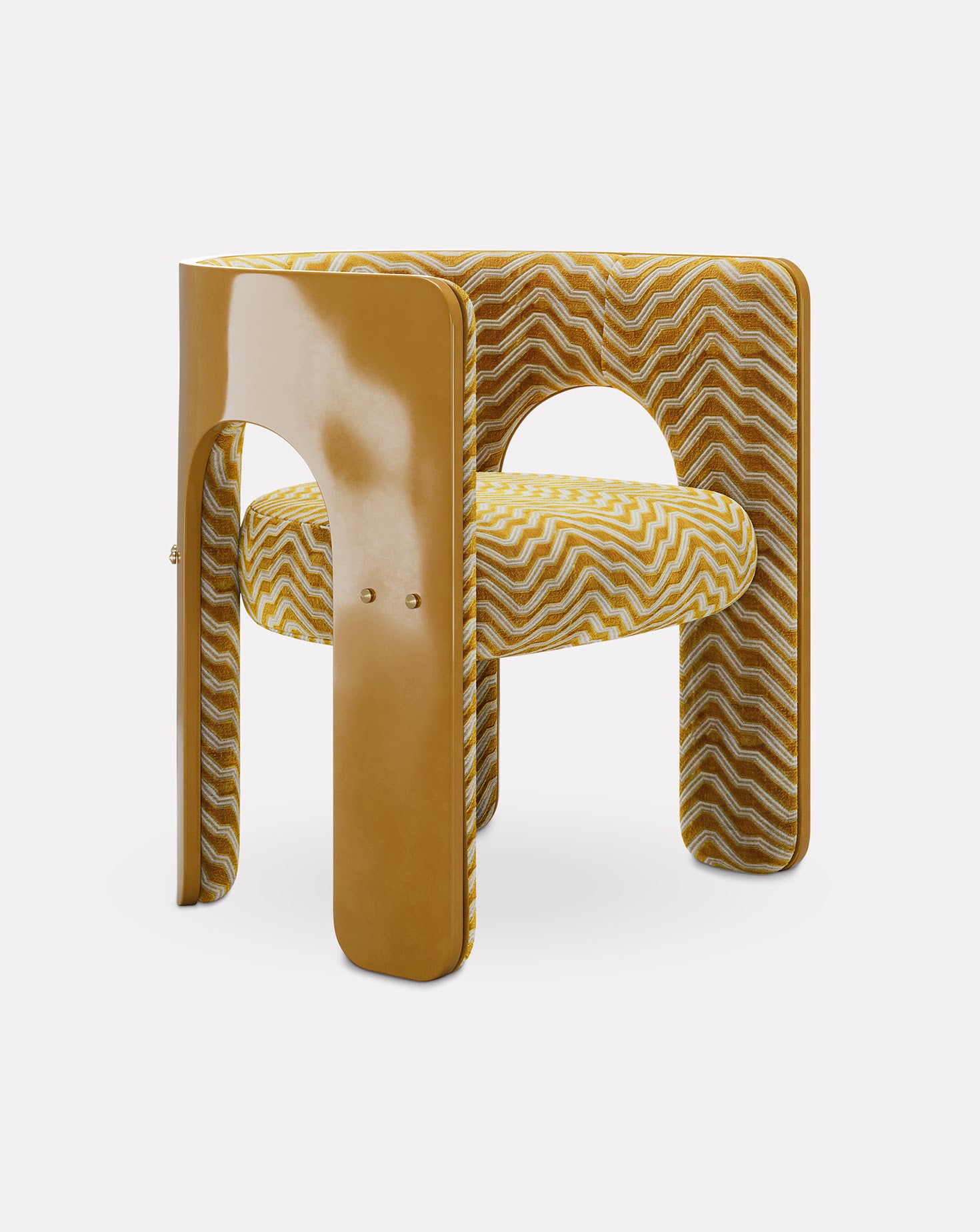 Robusta Brushed Brass Chair