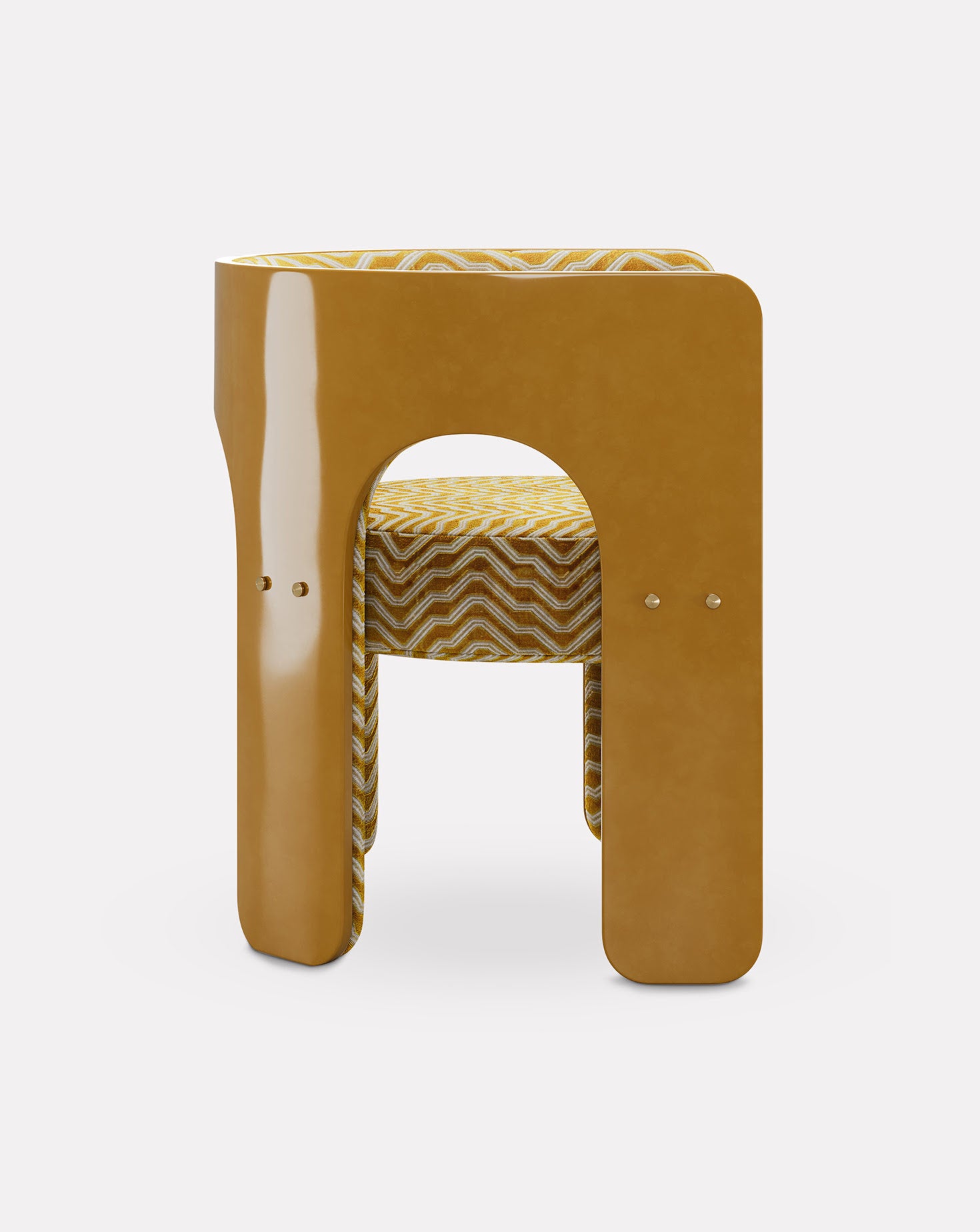 Robusta Brushed Brass Chair