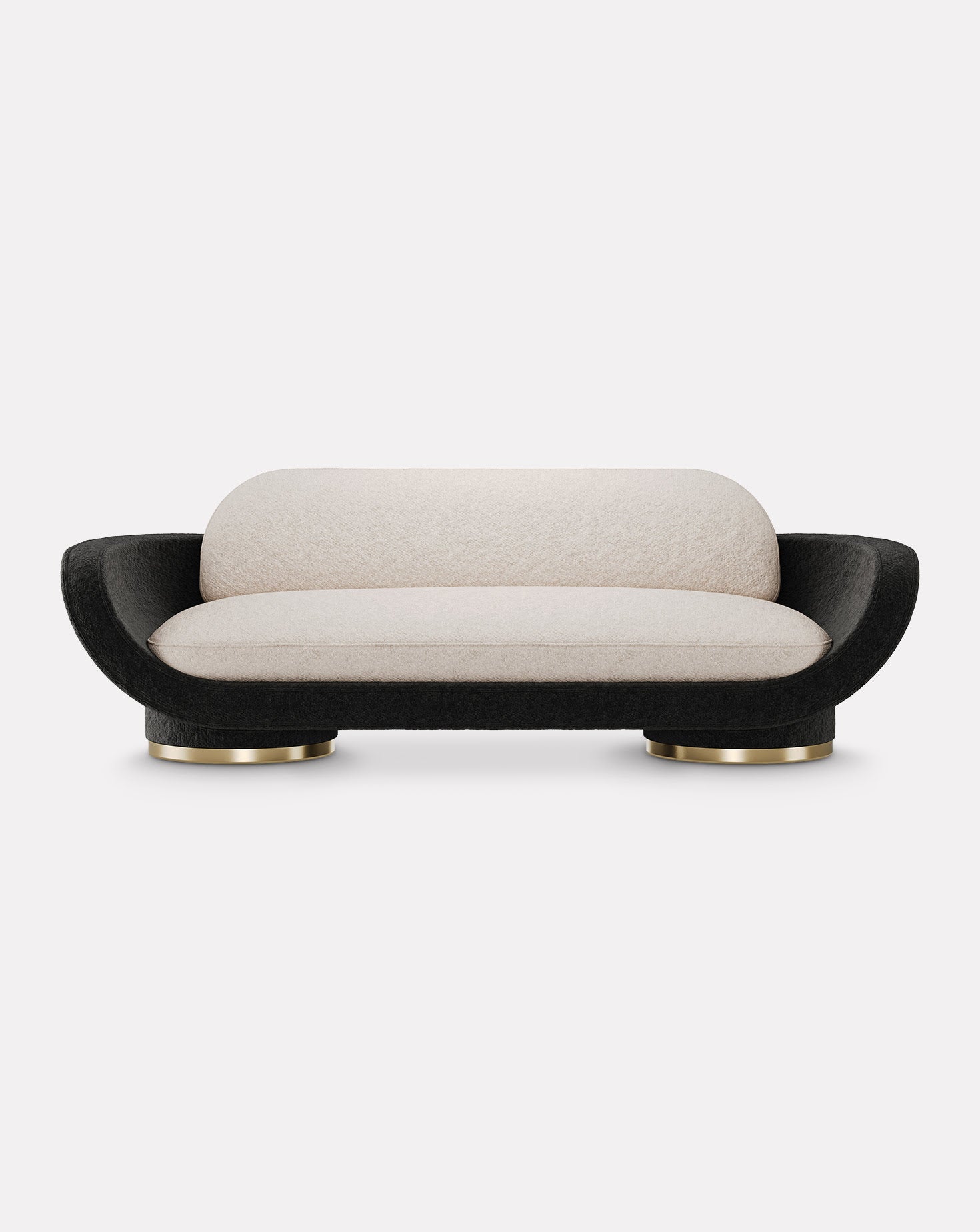 Conde 280 Boucle and Brass Sofa