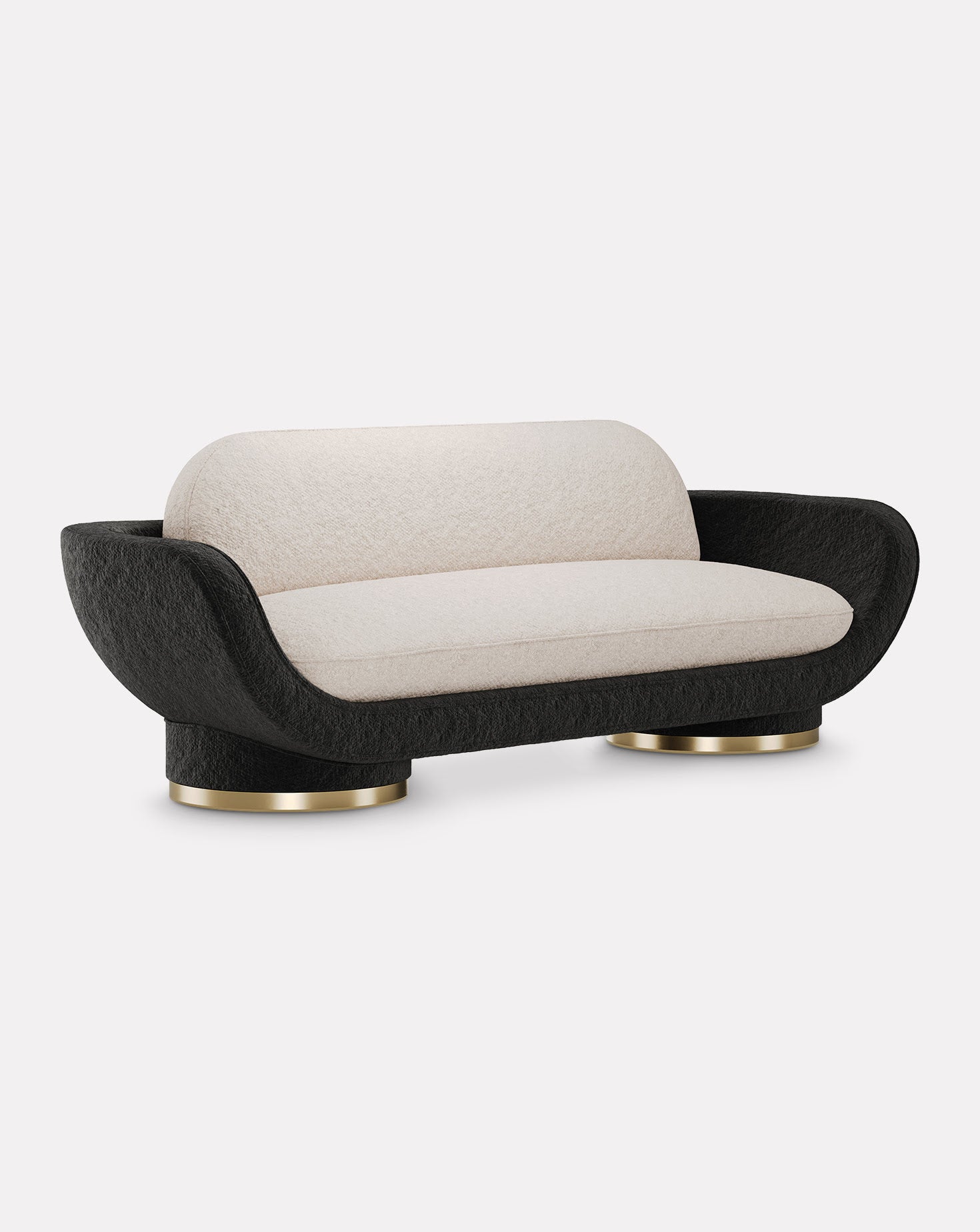 Conde 280 Boucle and Brass Sofa