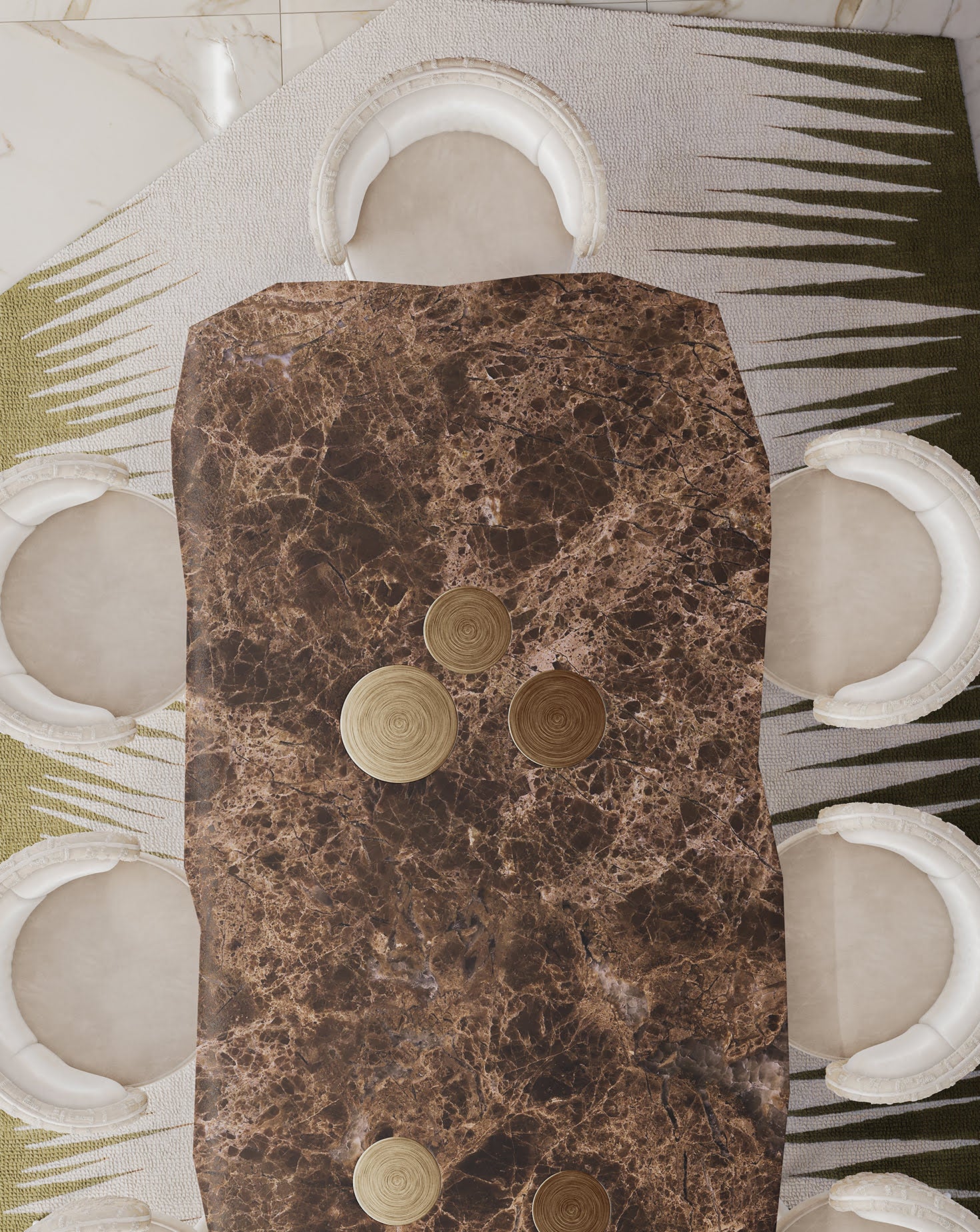 Valentina Brushed Brass Chair