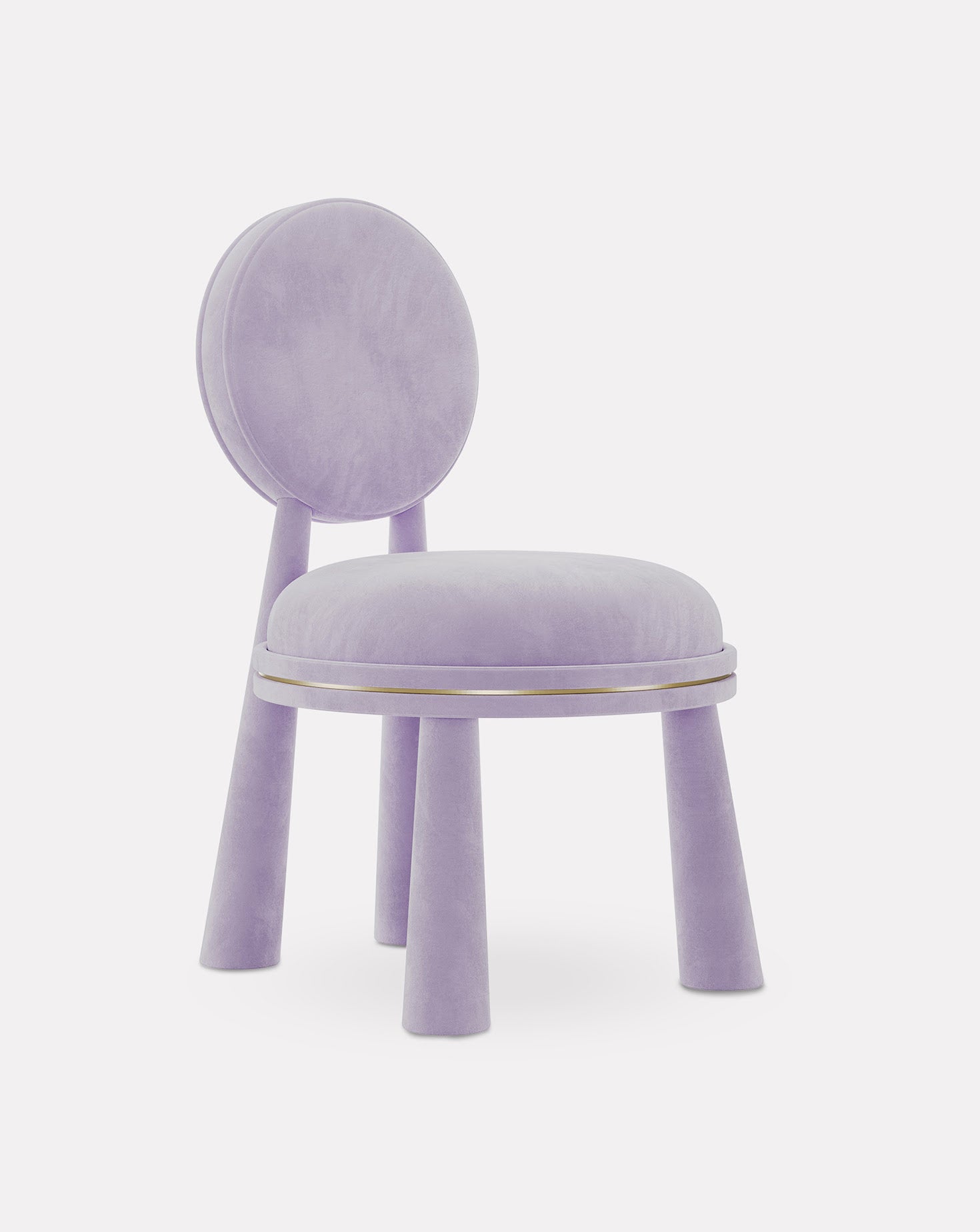 Mouline Brushed Brass Chair
