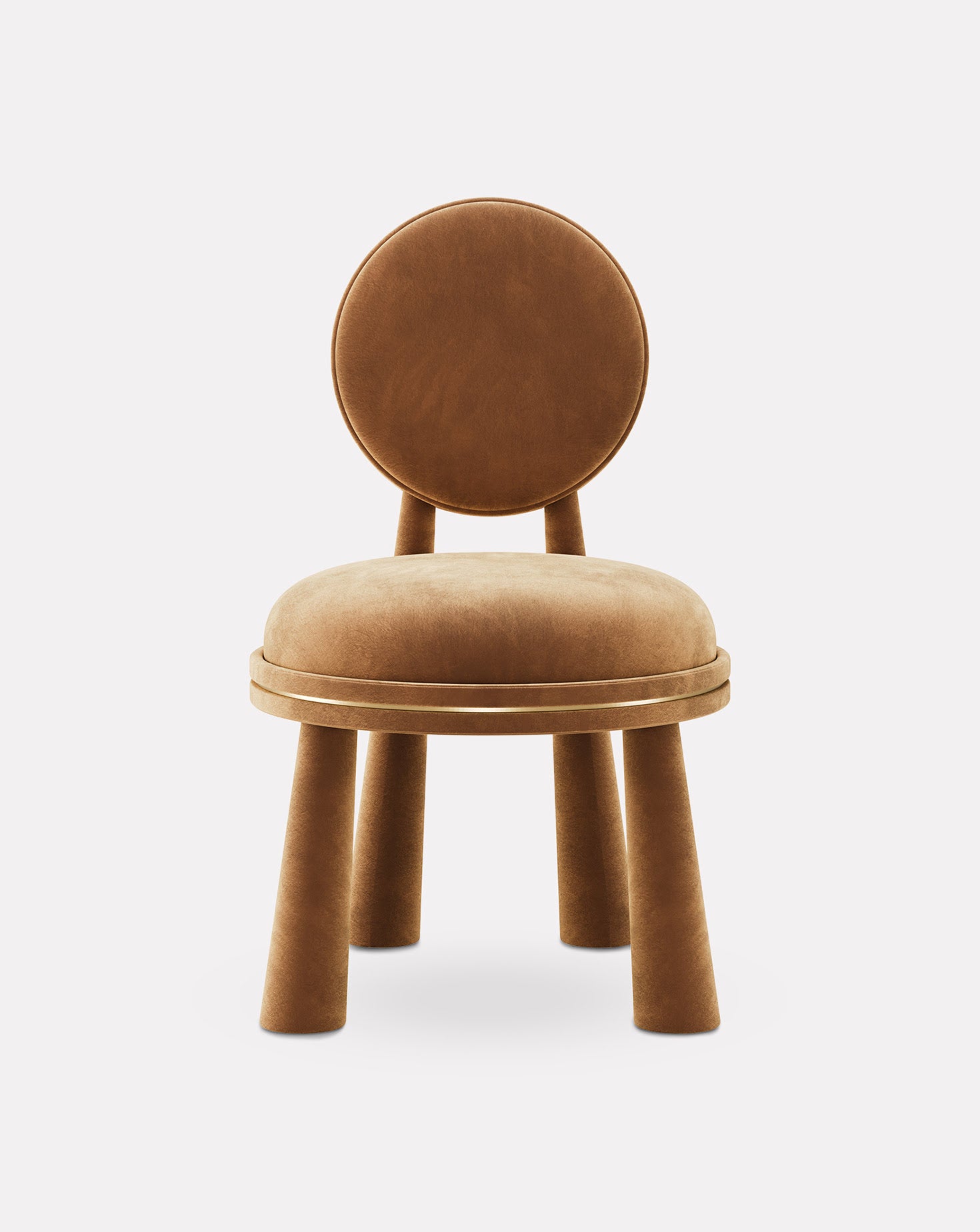 Mouline Brushed Brass Chair