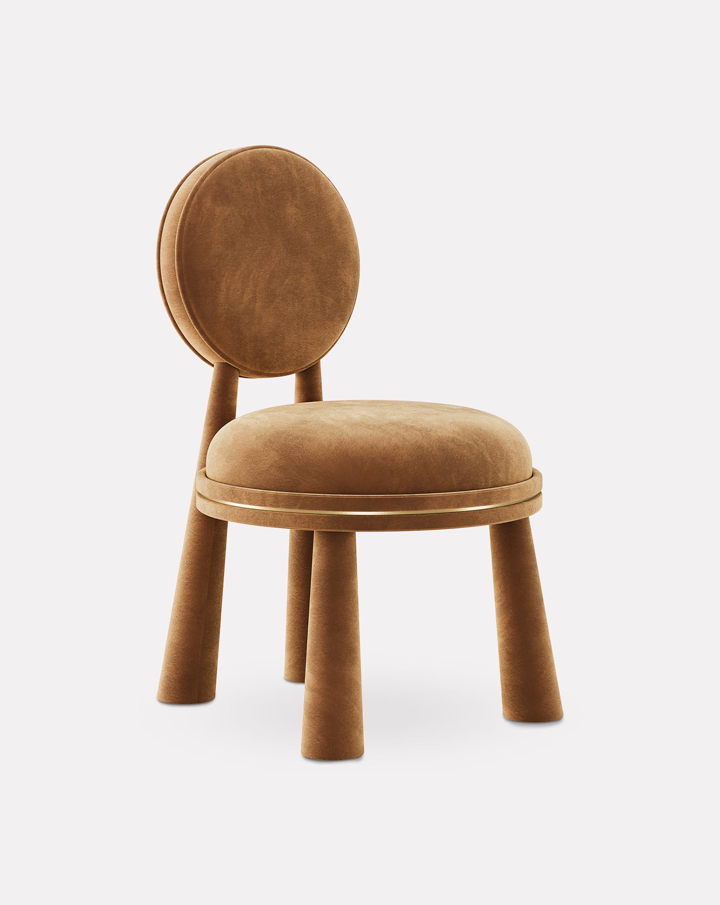Mouline Brushed Brass Chair
