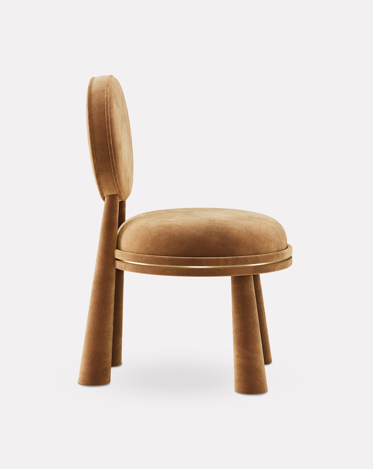 Mouline Brushed Brass Chair