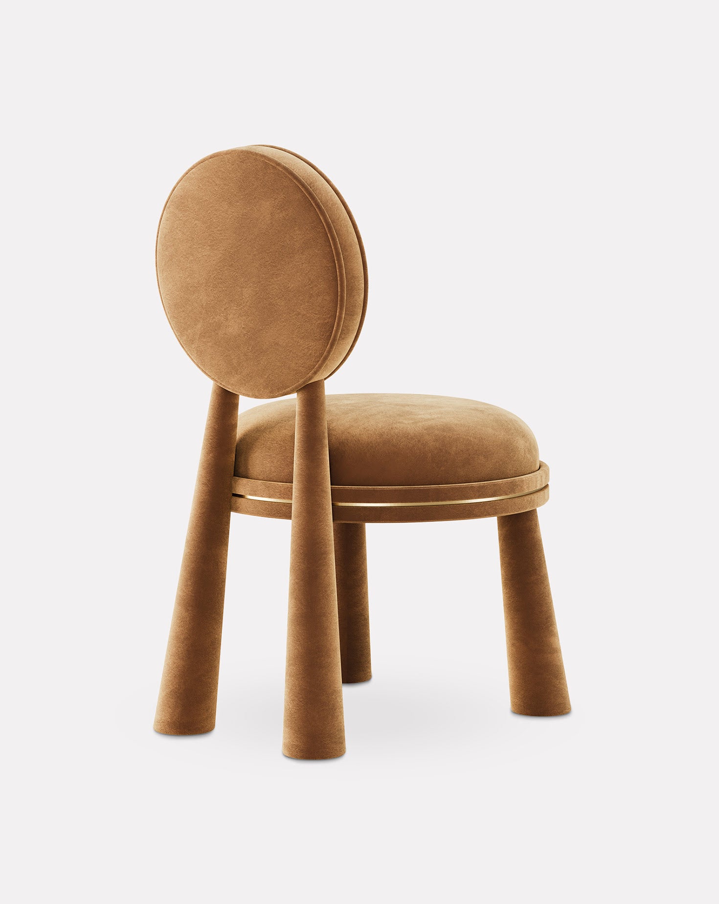 Mouline Brushed Brass Chair